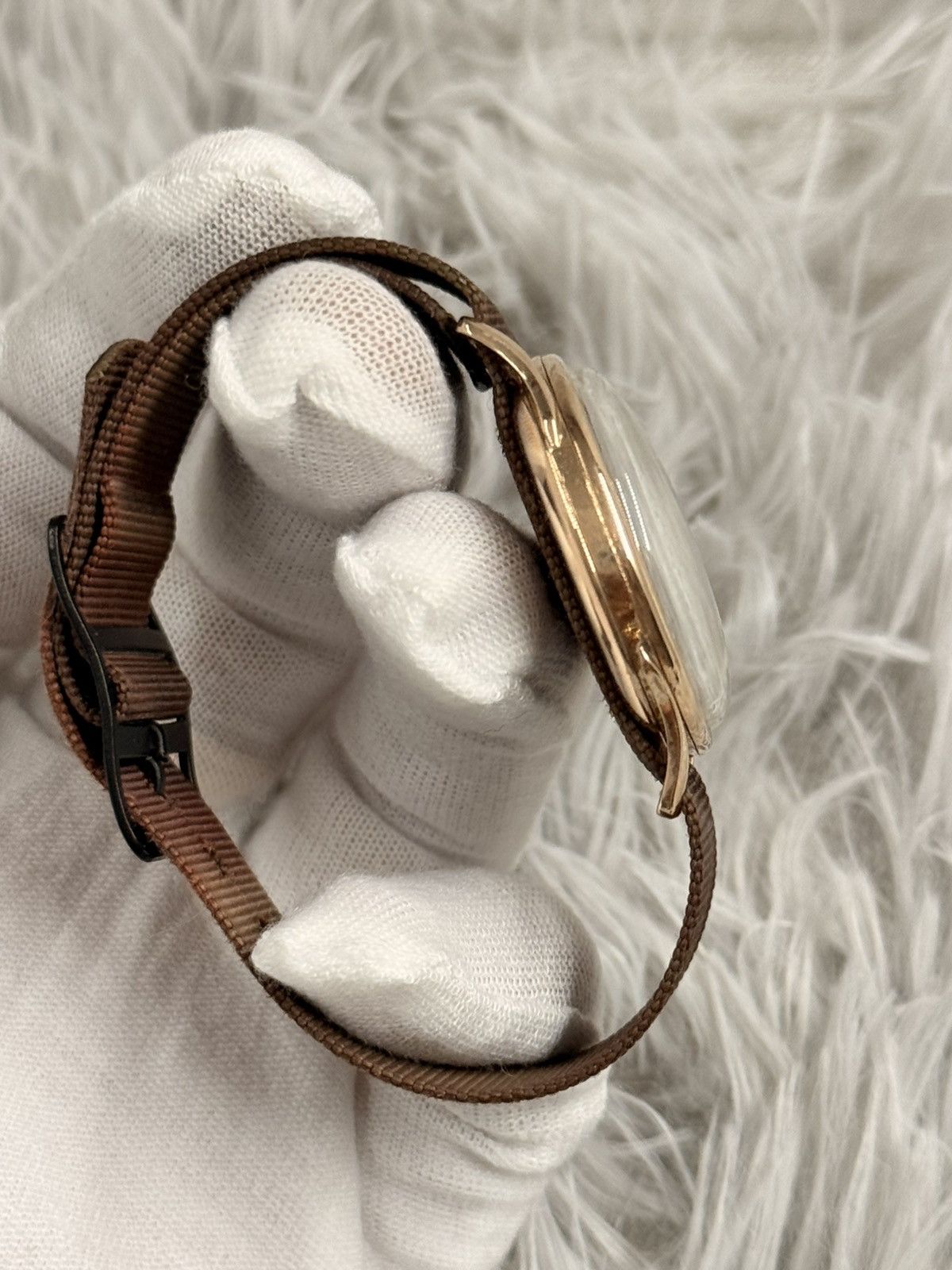 Vintage Rare Vintage 1970’s VULCAIN Military Manual Watch 9CT. Gold Size ONE SIZE - 6 Thumbnail