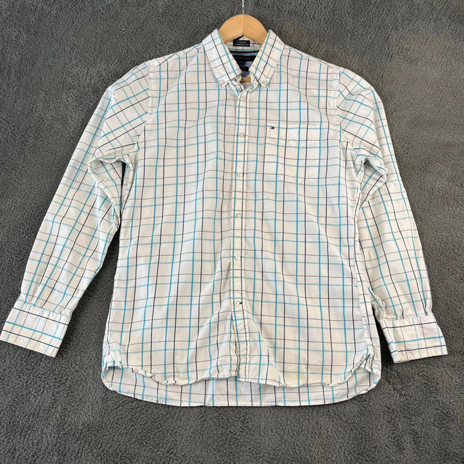 Tommy Hilfiger Tommy Hilfiger Checkered Shirt M White Blue Black Size US M / EU 48-50 / 2 - 1 Thumbnail