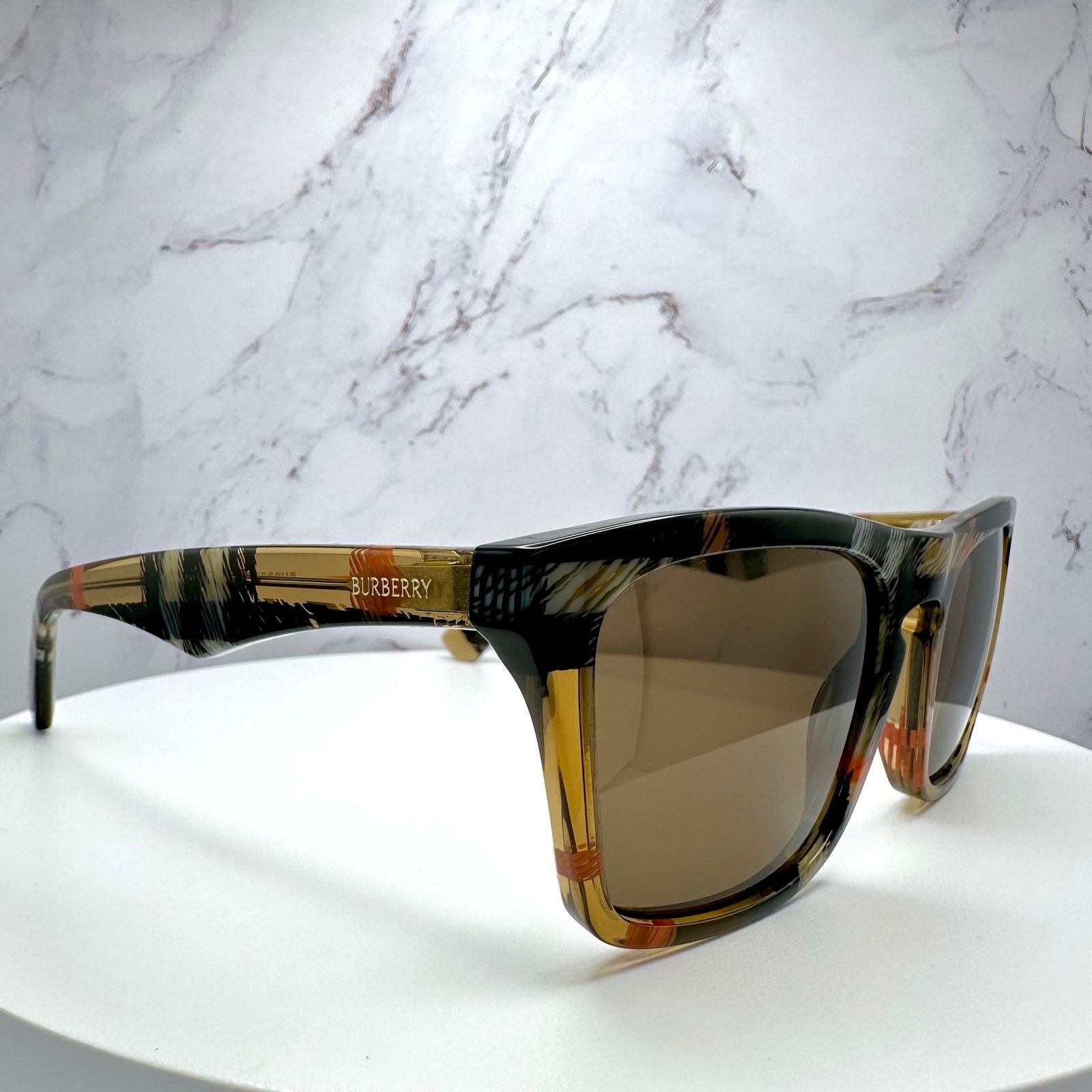 Burberry New Burberry Sunglasses Brown Black Square Classic Check Size ONE SIZE - 20 Thumbnail