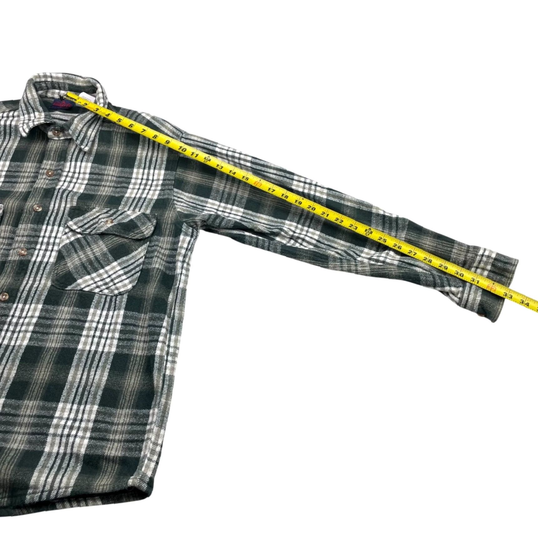BB Dakota VINTAGE Dakota Men's Flannel Work Shirt Green Plaid Medium Shirt/Adult/Regular Fit/Buttons/Cotton Chest Pockets Size US M / EU 48-50 / 2 - 6 Thumbnail
