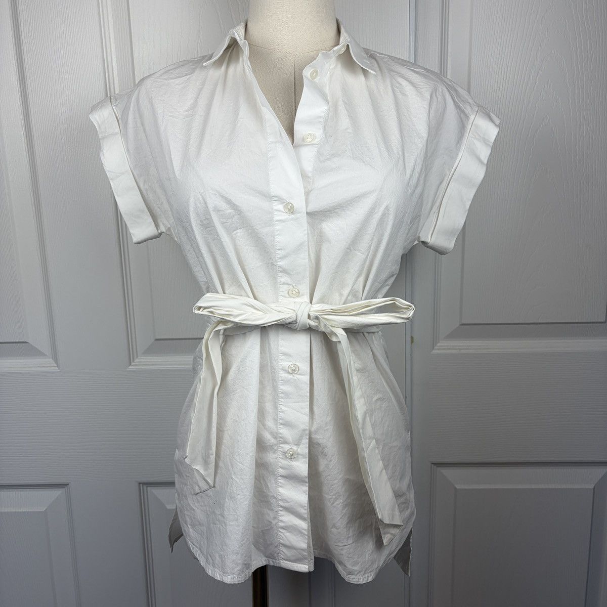 J.Crew J crew white short sleeve button up shirt Size XXS / US 00 / IT 34 - 1 Thumbnail