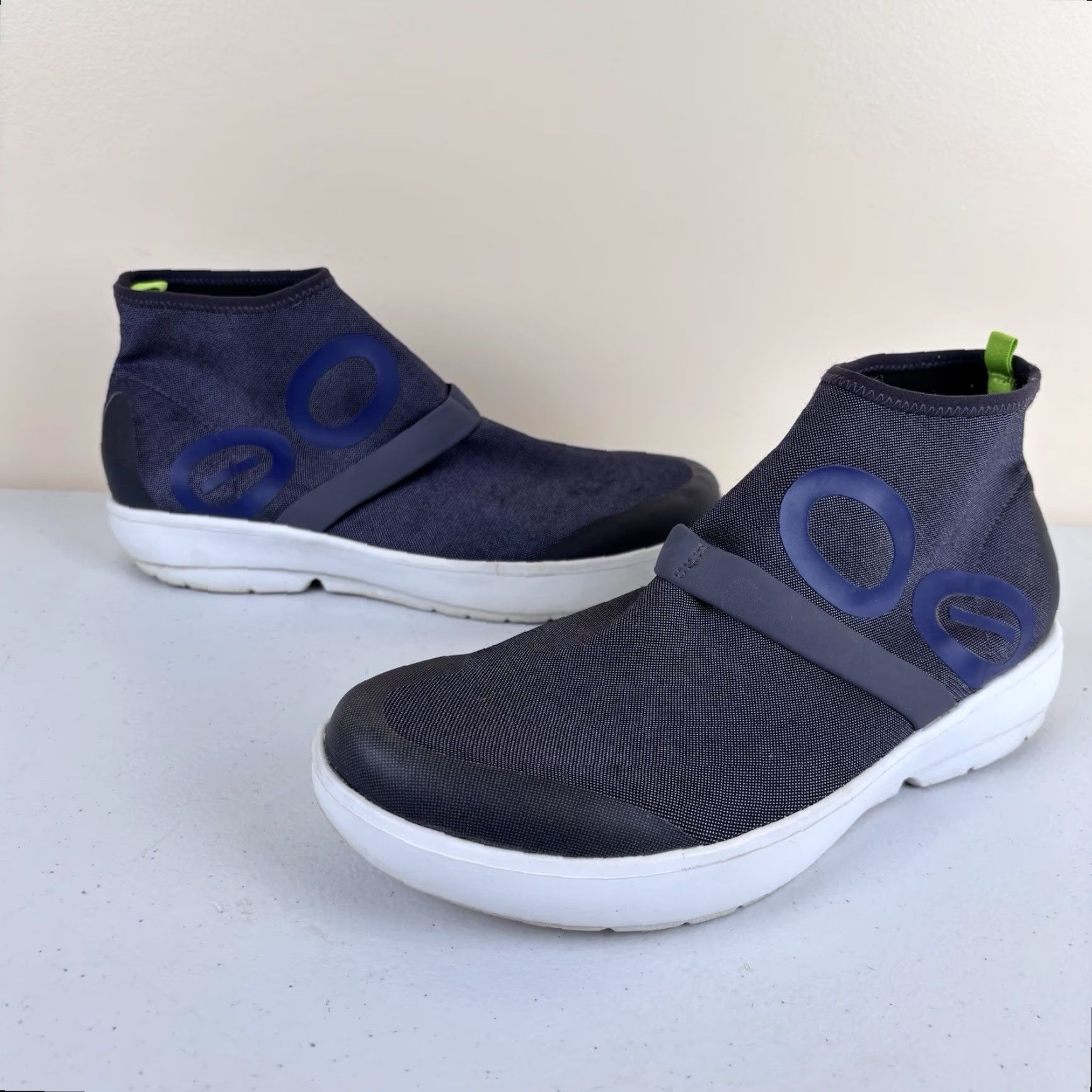 Vintage OOFOS Oomg Fibre Slip-On High Top Boots Womens 9.5 Heather Blue Casual Shoes Size L / US 10 / IT 46 - 2 Thumbnail