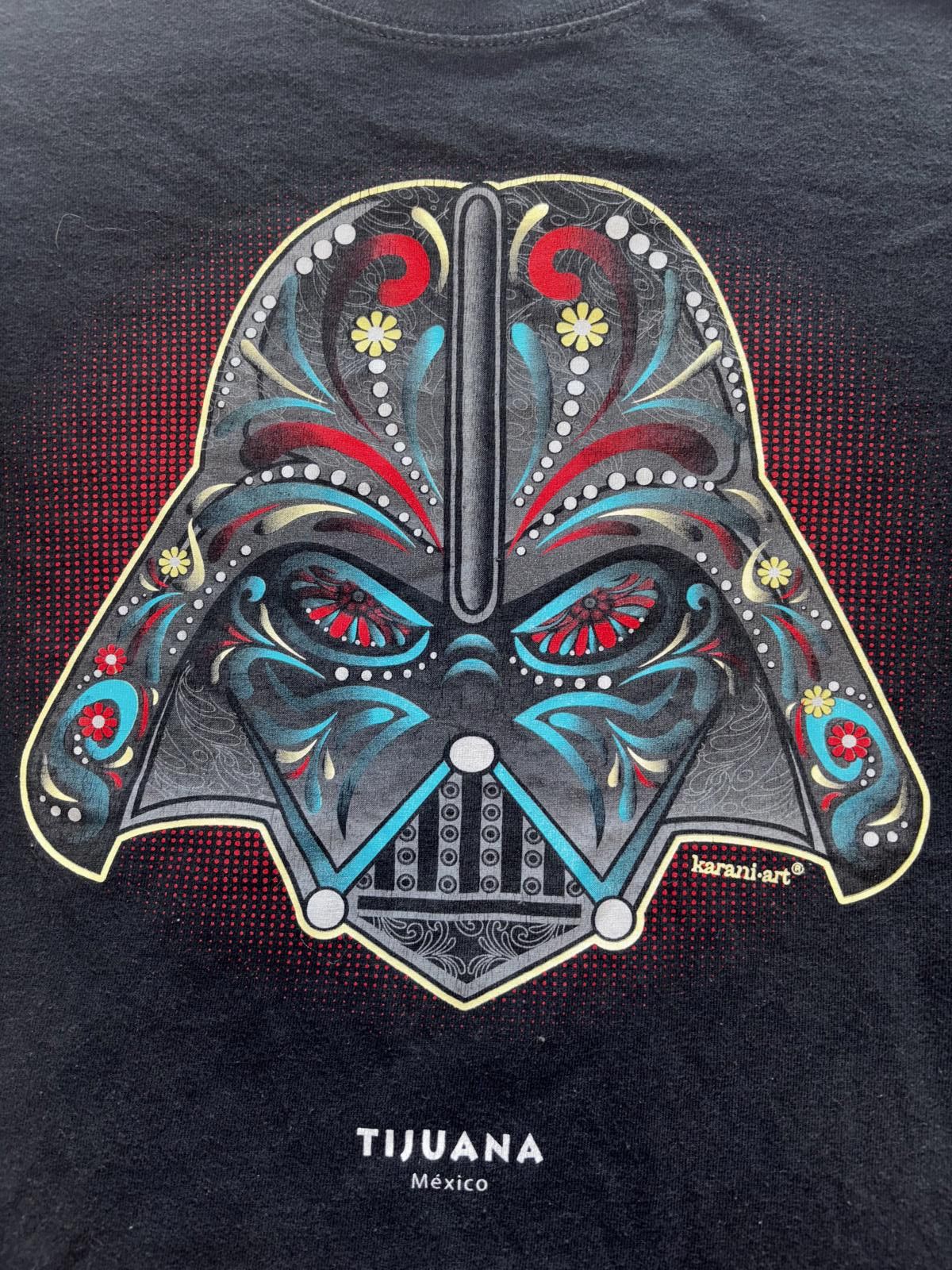 Designer Retro Darth Vader Small Graphic - Karani-Art Black T-Shirt Size US S / EU 44-46 / 1 - 2 Thumbnail