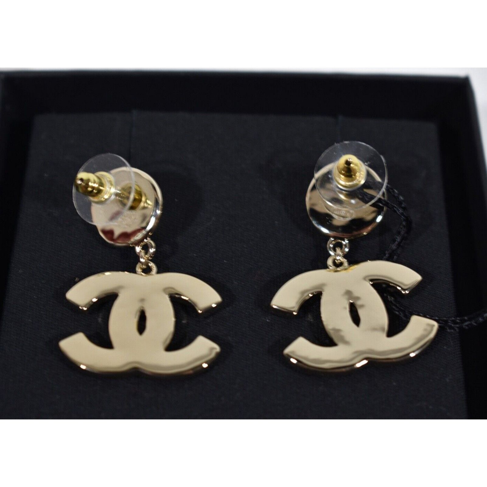 Chanel Chanel Pendant Gold Black Pearly White Stud Drop Earrings Size ONE SIZE - 11 Thumbnail