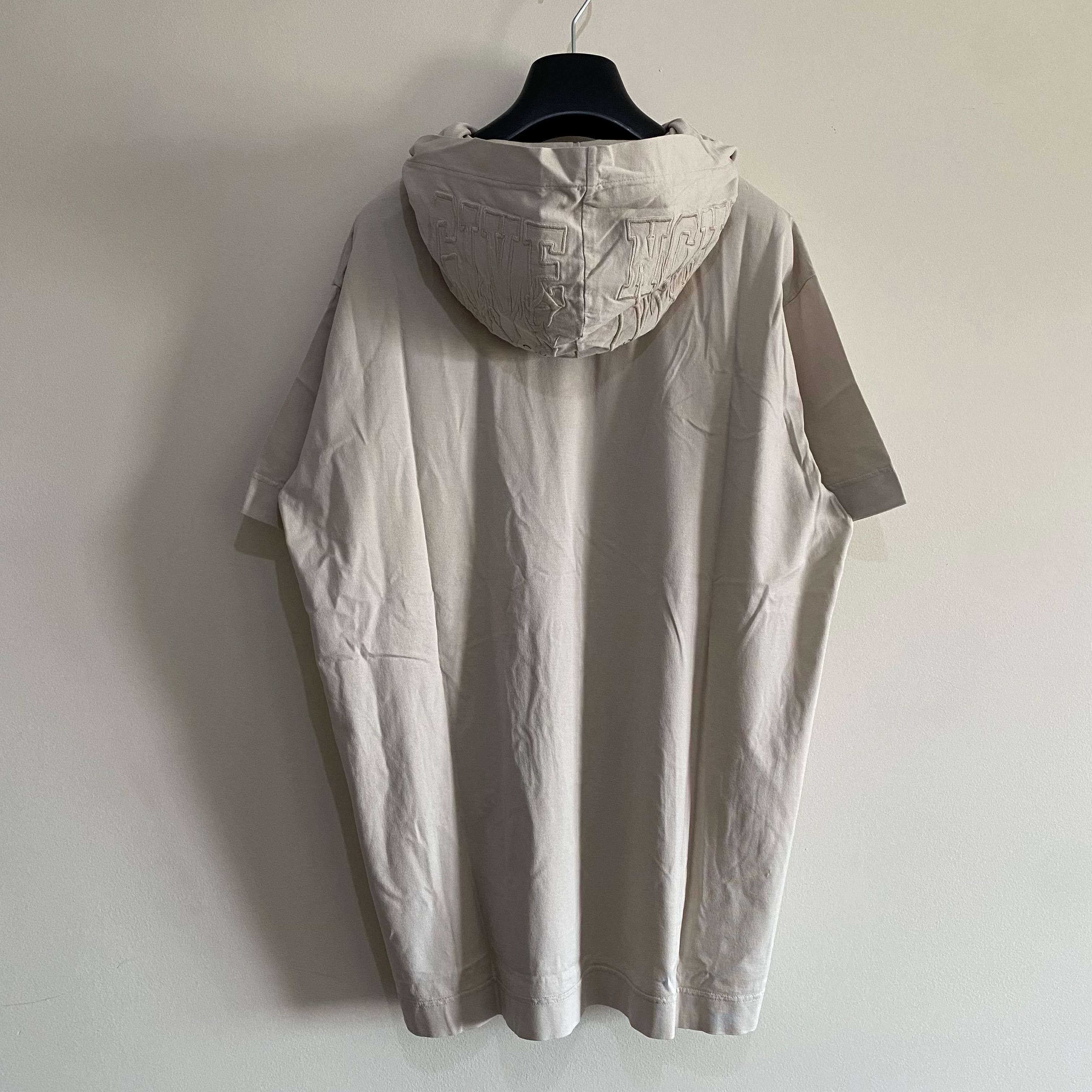 Givenchy 1 of 1 Beige Embroidered Multi Logo Oversized Hooded T-Shirt Size US M / EU 48-50 / 2 - 5 Thumbnail