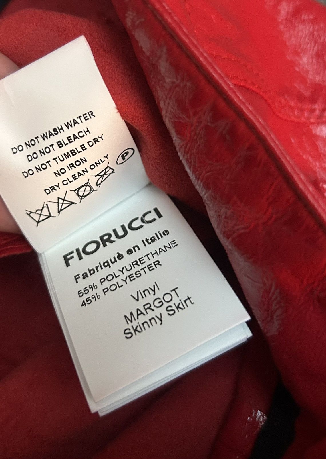 Fiorucci FIORUCCI Red Vinyl Margot Skinny Skirt Size 24 Made In Italy Size 24" / US 00 / IT 34 - 7 Thumbnail