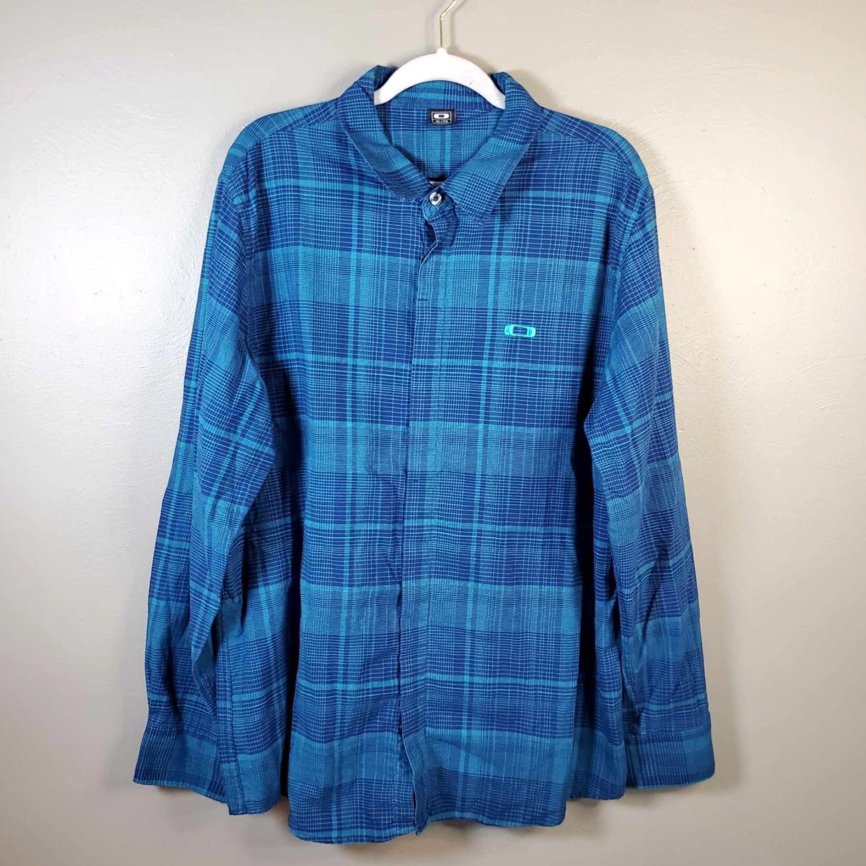Oakley Oakley Button-Up Long Sleeve Shirt Mens XLT Royal Blue TG Size US XL / EU 56 / 4 - 2 Thumbnail