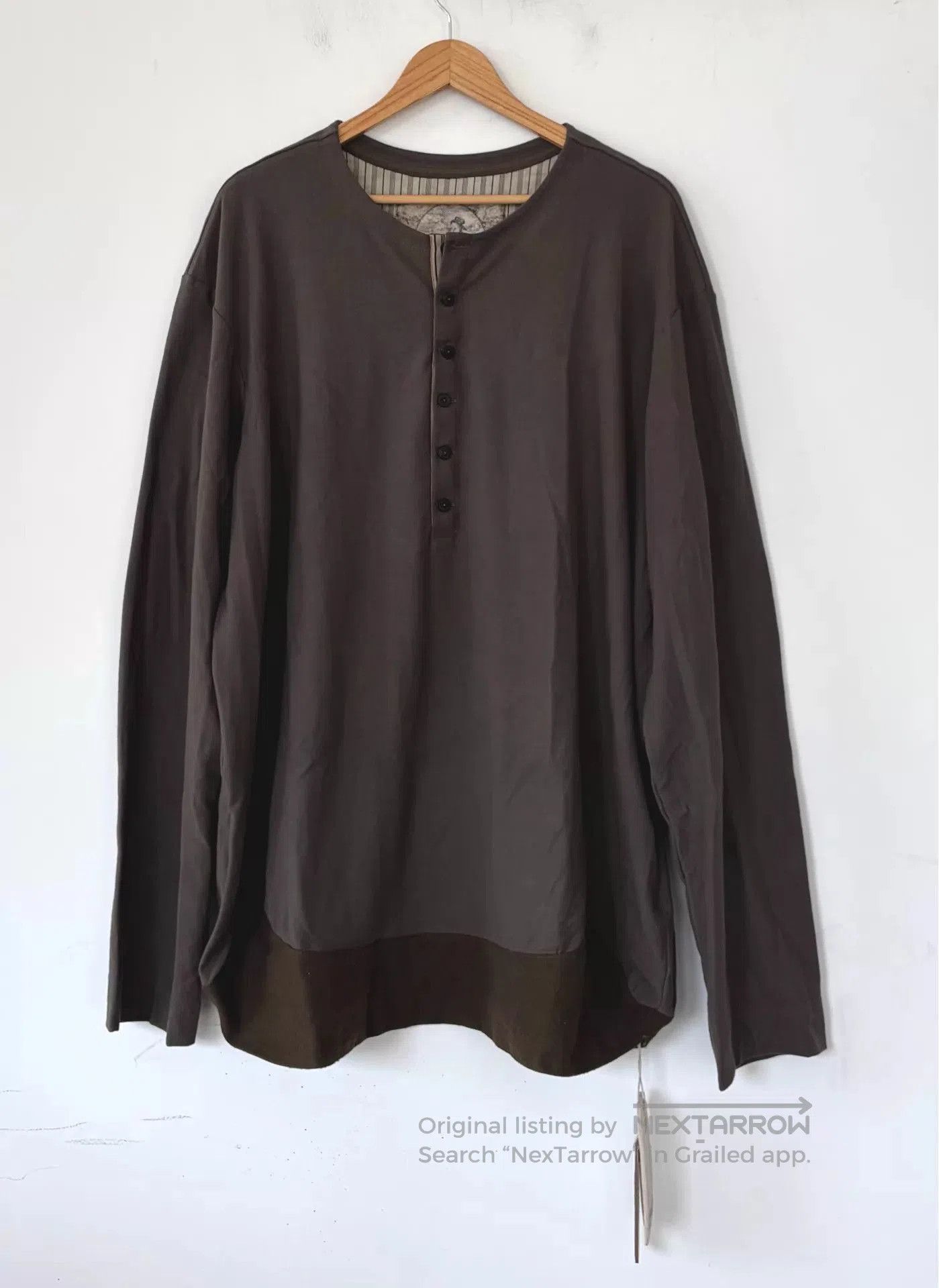 Ziggy Chen Brown Long Sleeve Button Front Shirt. Size US M / EU 48-50 / 2 - 1 Thumbnail