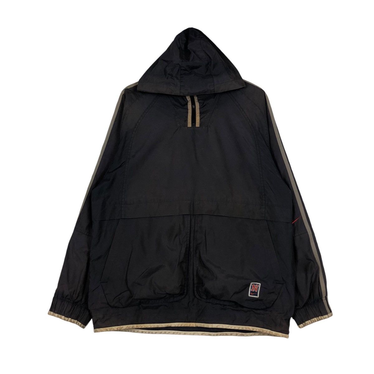 Nike 📌Vintage Windbreaker Anorak Hoodie Jacket Nike Big Swoosh Size US M / EU 48-50 / 2 - 2 Thumbnail