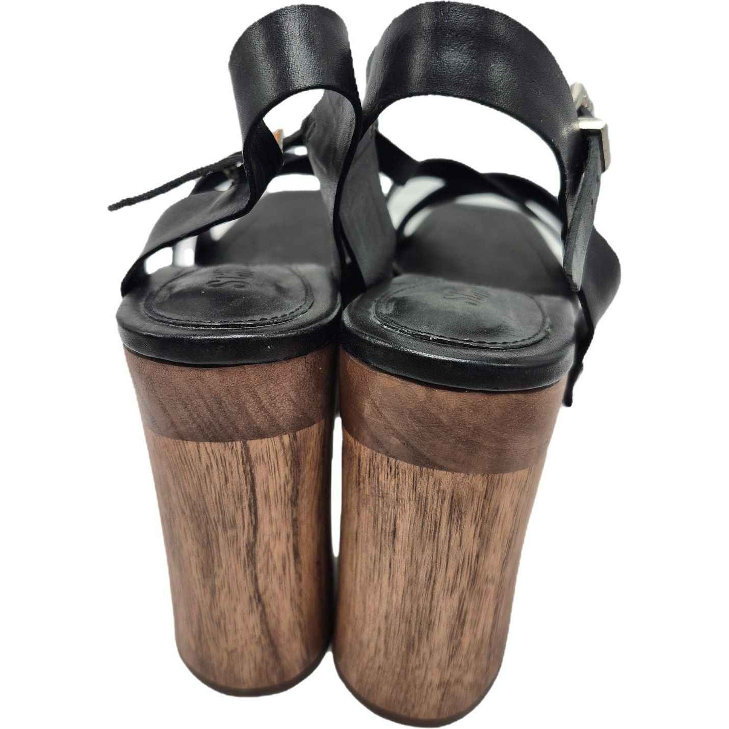 SCHUTZ Schutz Gaylah Black Platform Sandals Block Heels Women's 7.5 Size US 7.5 / IT 37.5 - 10 Thumbnail