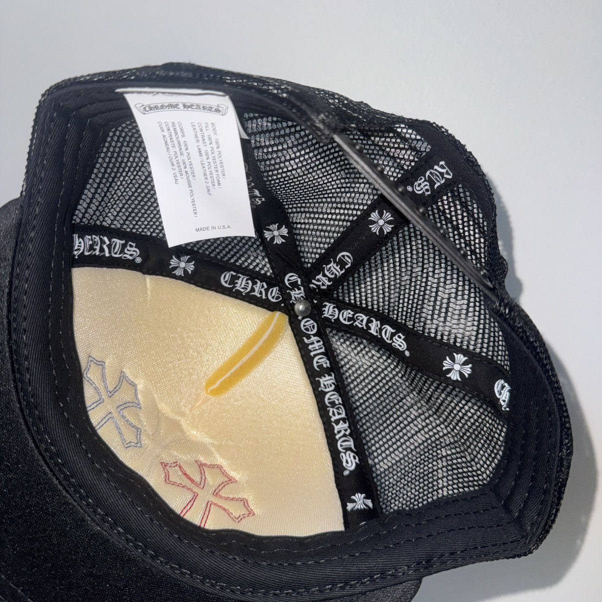 Chrome Hearts Chrome Hearts Cemetery cross patch 4th of July trucker hat Size ONE SIZE - 5 Thumbnail
