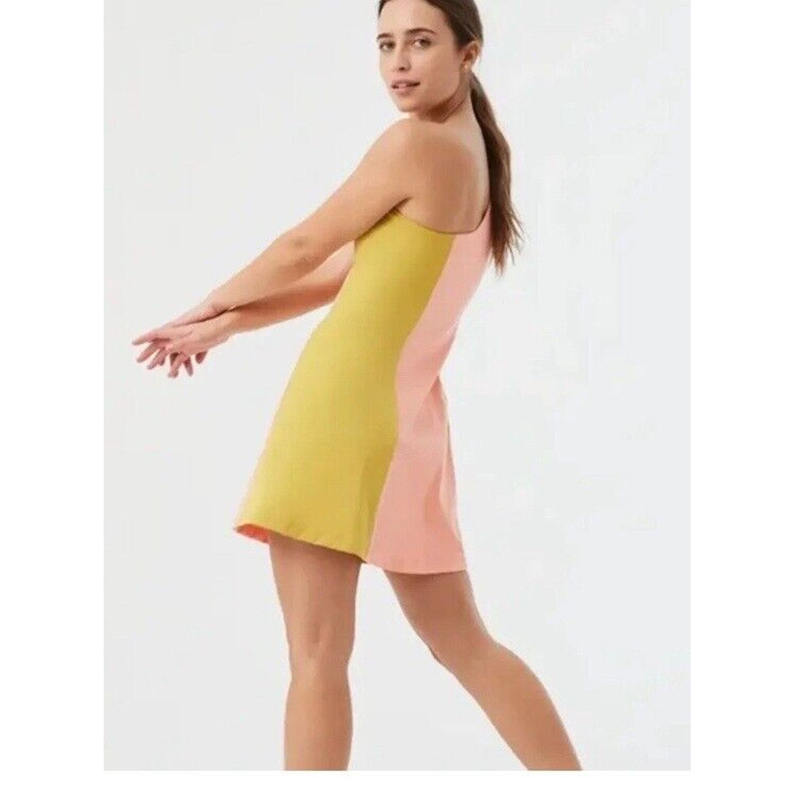 Outdoor Voices Outdoor Voices One Shoulder Dress in Tangerine/mustard XS Size XS / US 0-2 / IT 36-38 - 2 Thumbnail
