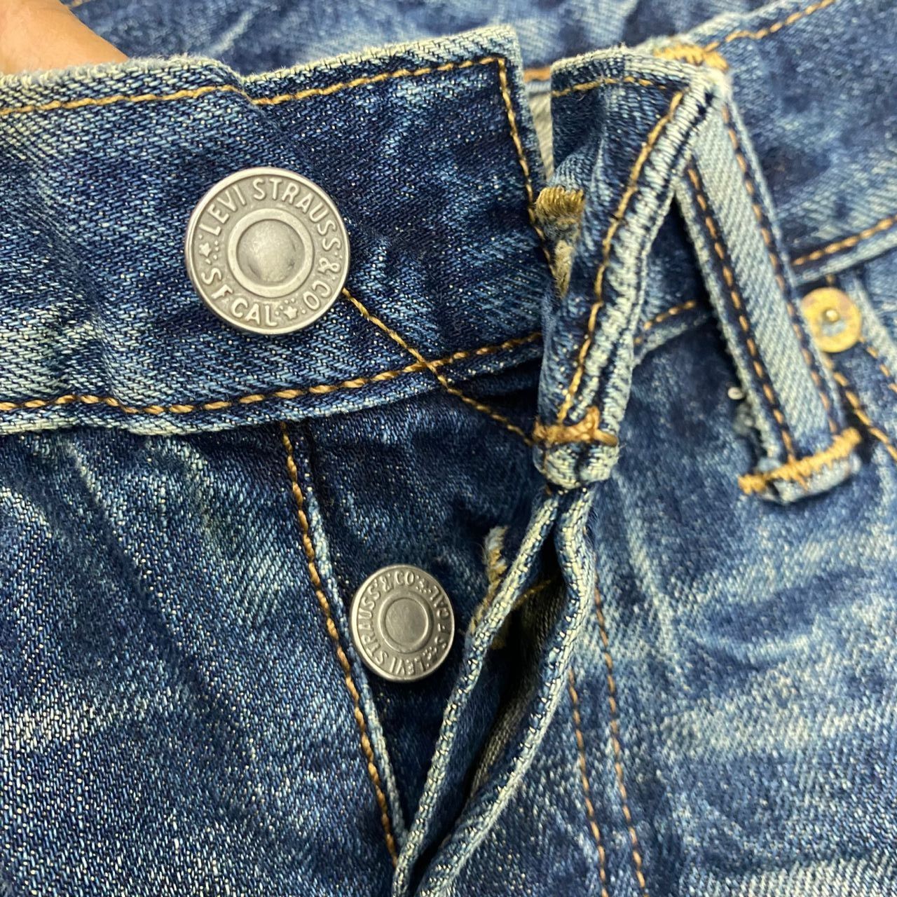 Levi's Vintage 90s Levis 501 Selvedge Distressed Denim Size US 30 / EU 46 - 16 Thumbnail