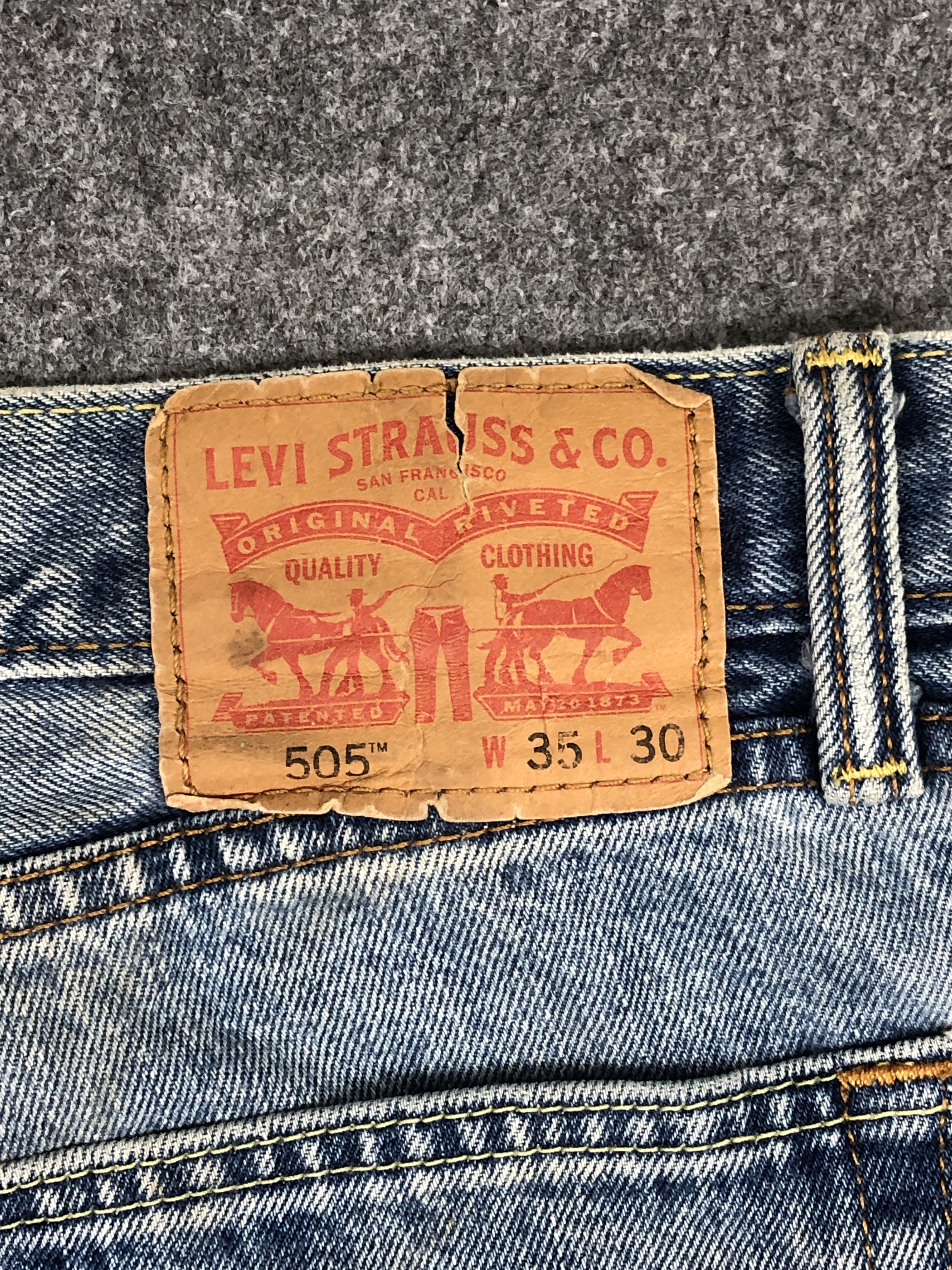 Levi's × Vintage Vintage Levis 505 Faded Blue Jeans DP2355 Size US 34 / EU 50 - 5 Thumbnail