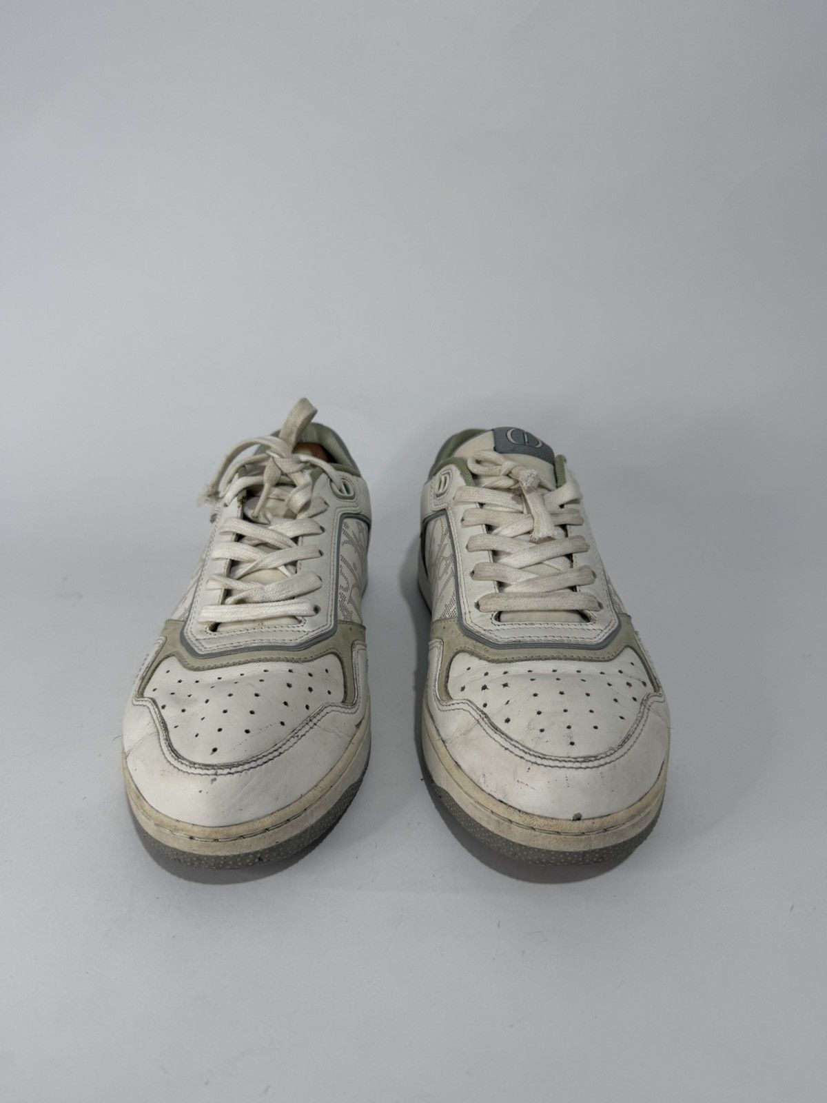 Dior Dior White/Grey Oblique Leather B27 Sneakers Size 41 EU/ 8US Size US 8 / EU 41 - 2 Thumbnail