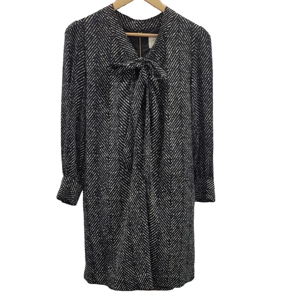 Kate Spade EUC Kate Spade Reade Herringbone Tie Neck Shift Dress Size XS / US 0-2 / IT 36-38 - 1 Thumbnail