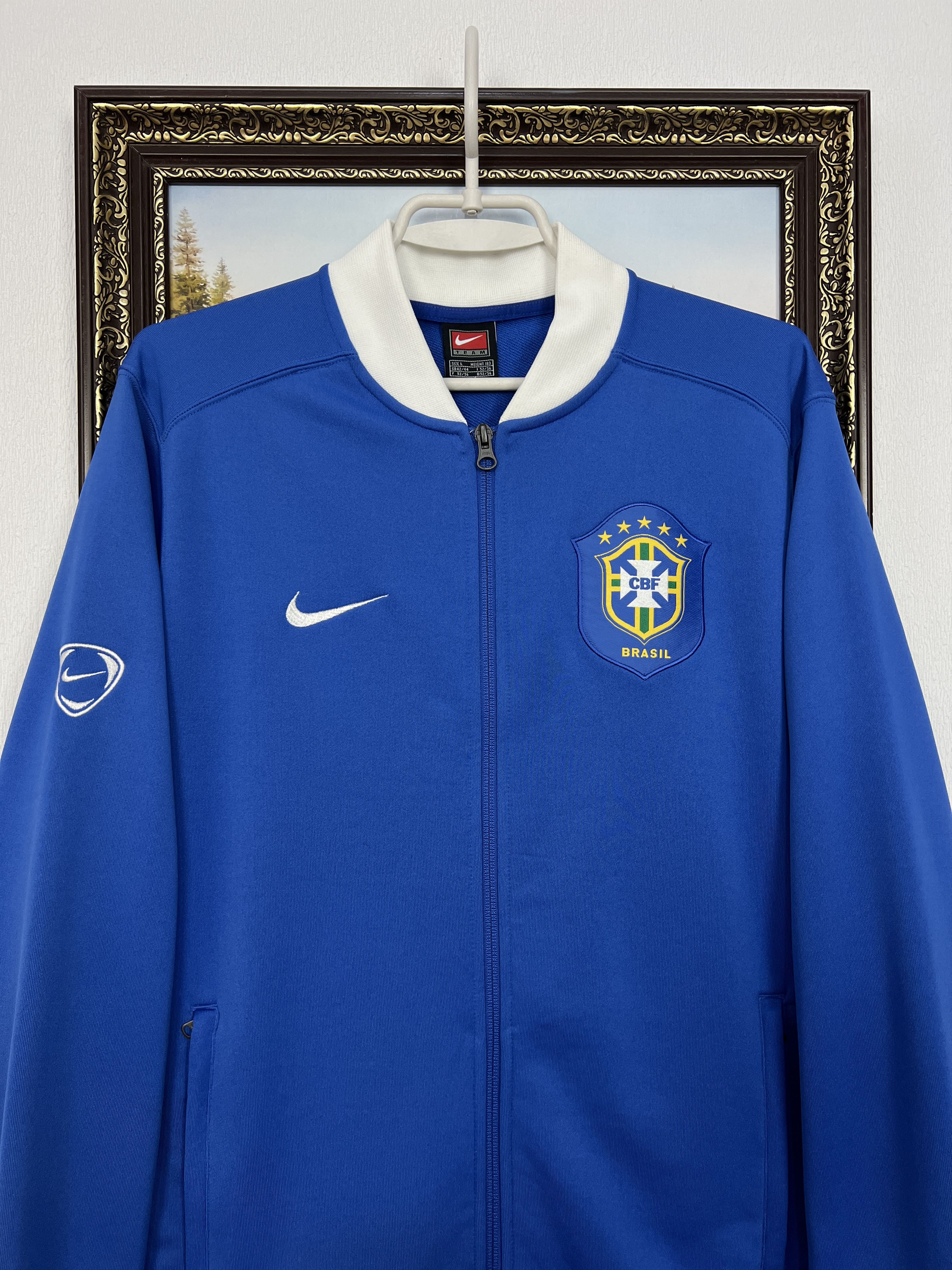 Nike Brazil Football National Team Jacket Soccer Track Top Size US L / EU 52-54 / 3 - 2 Thumbnail