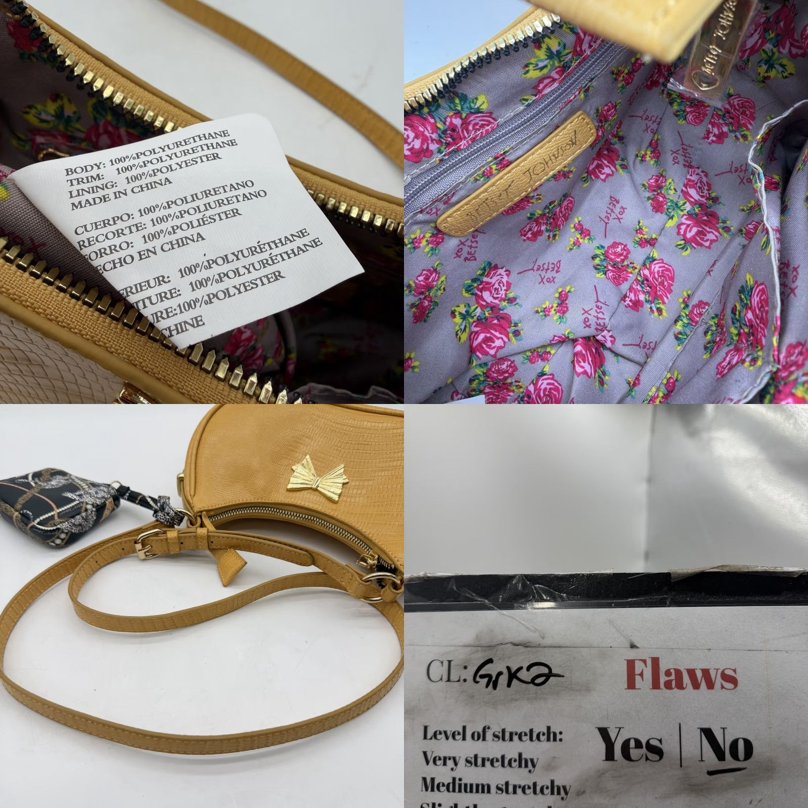 Betsey Johnson Betsey Johnson Crossbody Bag Yellow Crescent Faux Crocodile Pouch Wristlet Removable XS 2nd photo for details Womens Bag Size ONE SIZE - 9 Thumbnail