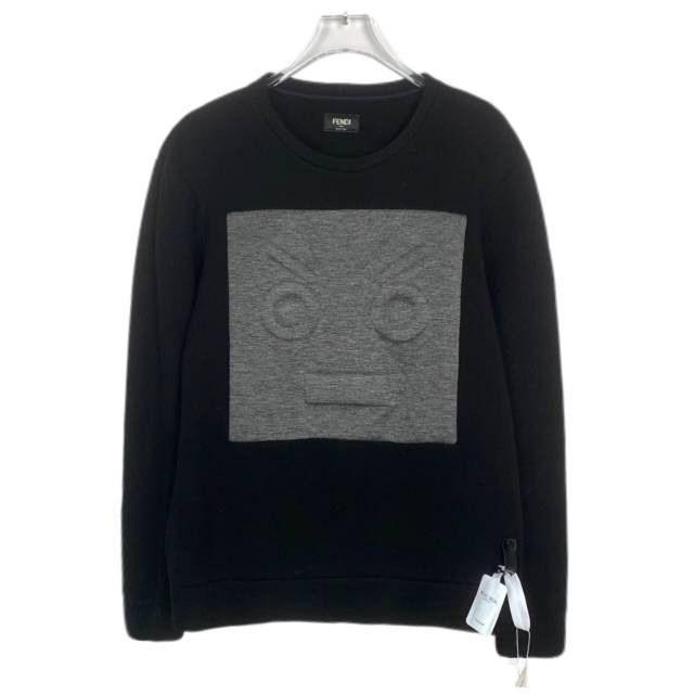 Fendi Fendi Mens Black Sweatshirt With Robot Pattern Long Sleeve R Size US S / EU 44-46 / 1 - 1 Thumbnail