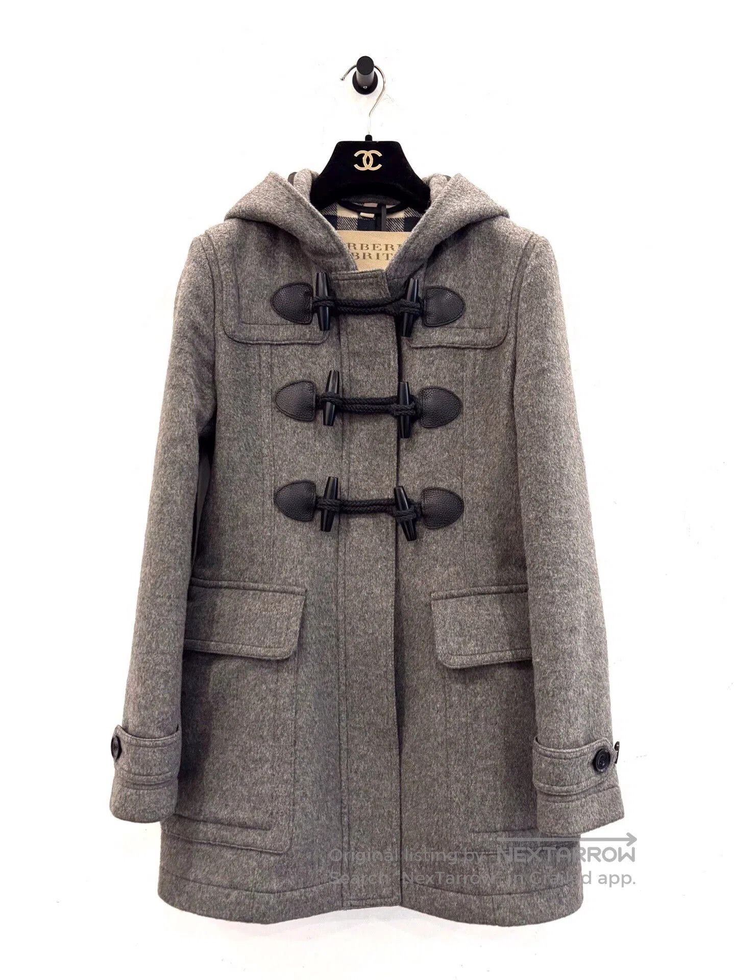 Burberry Burberry Women's Gray Wool Trench Coat. Size XS / US 0-2 / IT 36-38 - 1 Thumbnail