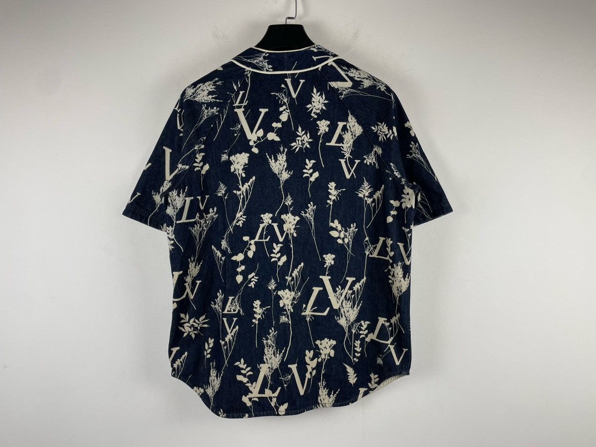 Louis Vuitton Louis Vuitton Wheat-Ears Printed Denim Baseball Jersey Size US XS / EU 42 / 0 - 7 Thumbnail