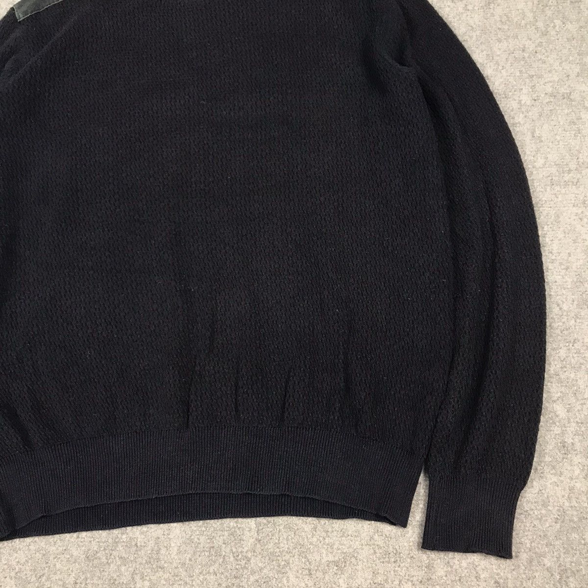 Japanese Brand JAPANESE STYLE ZARA LEATHER SHOULDER SWEATSHIRT Size US L / EU 52-54 / 3 - 4 Thumbnail