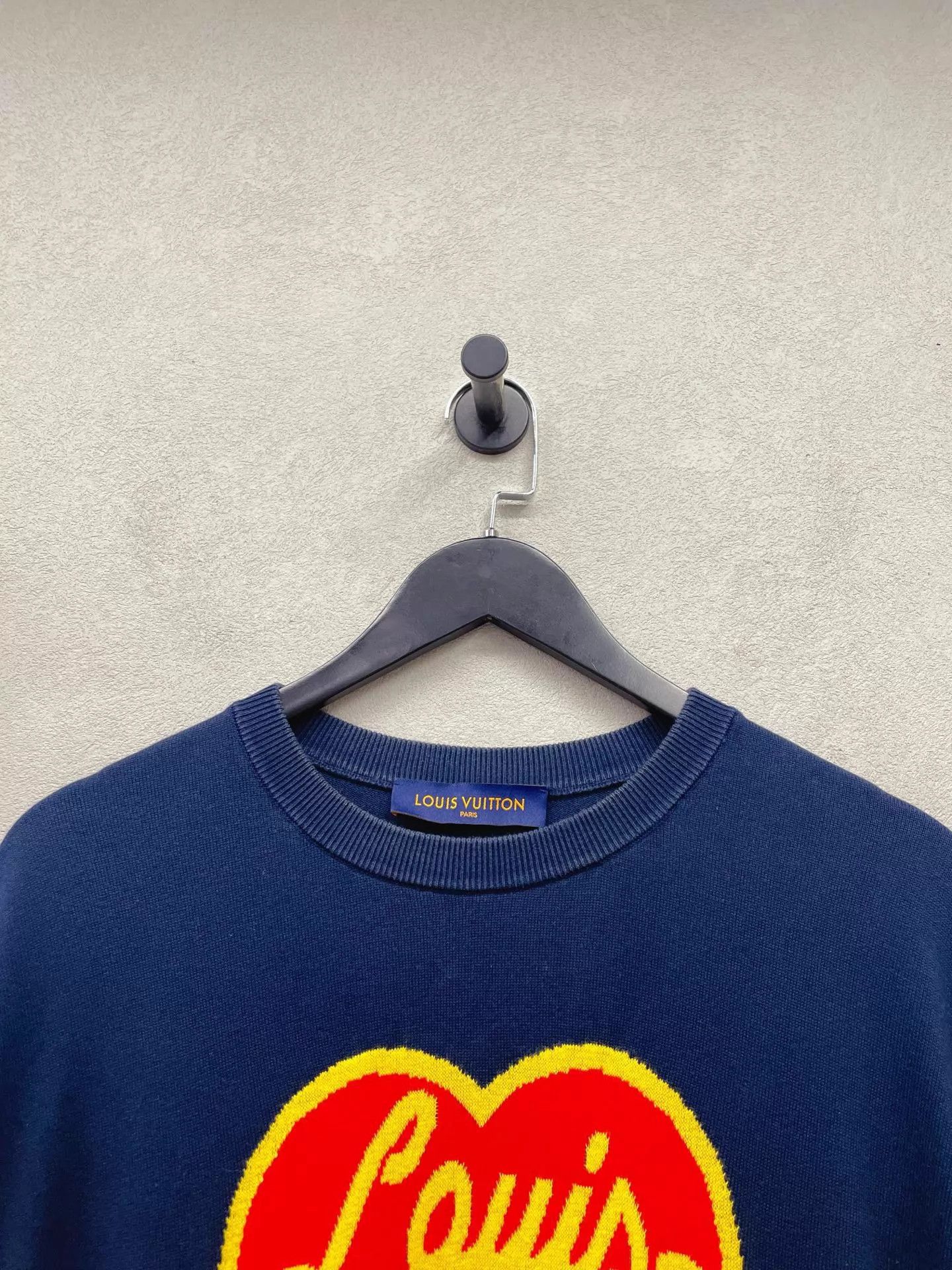 Louis Vuitton LV x NIGO Heart Logo Knit Short-Sleeve Navy M Unisex Fitted Size US M / EU 48-50 / 2 - 4 Thumbnail