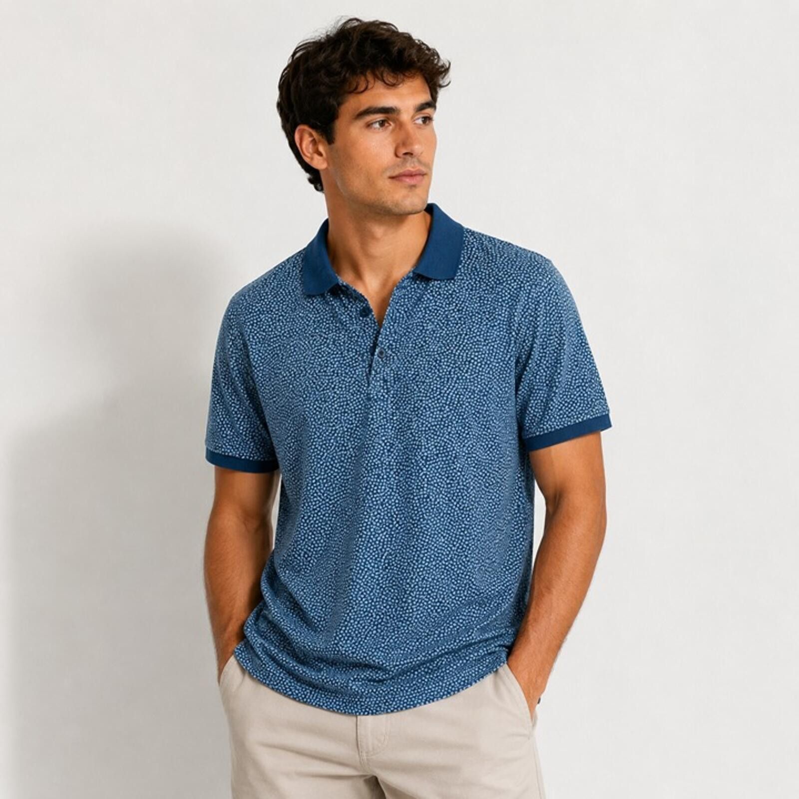 Equipment Equipment by HG Design International Blue & White Polo Shirt Size US L / EU 52-54 / 3 - 1 Thumbnail