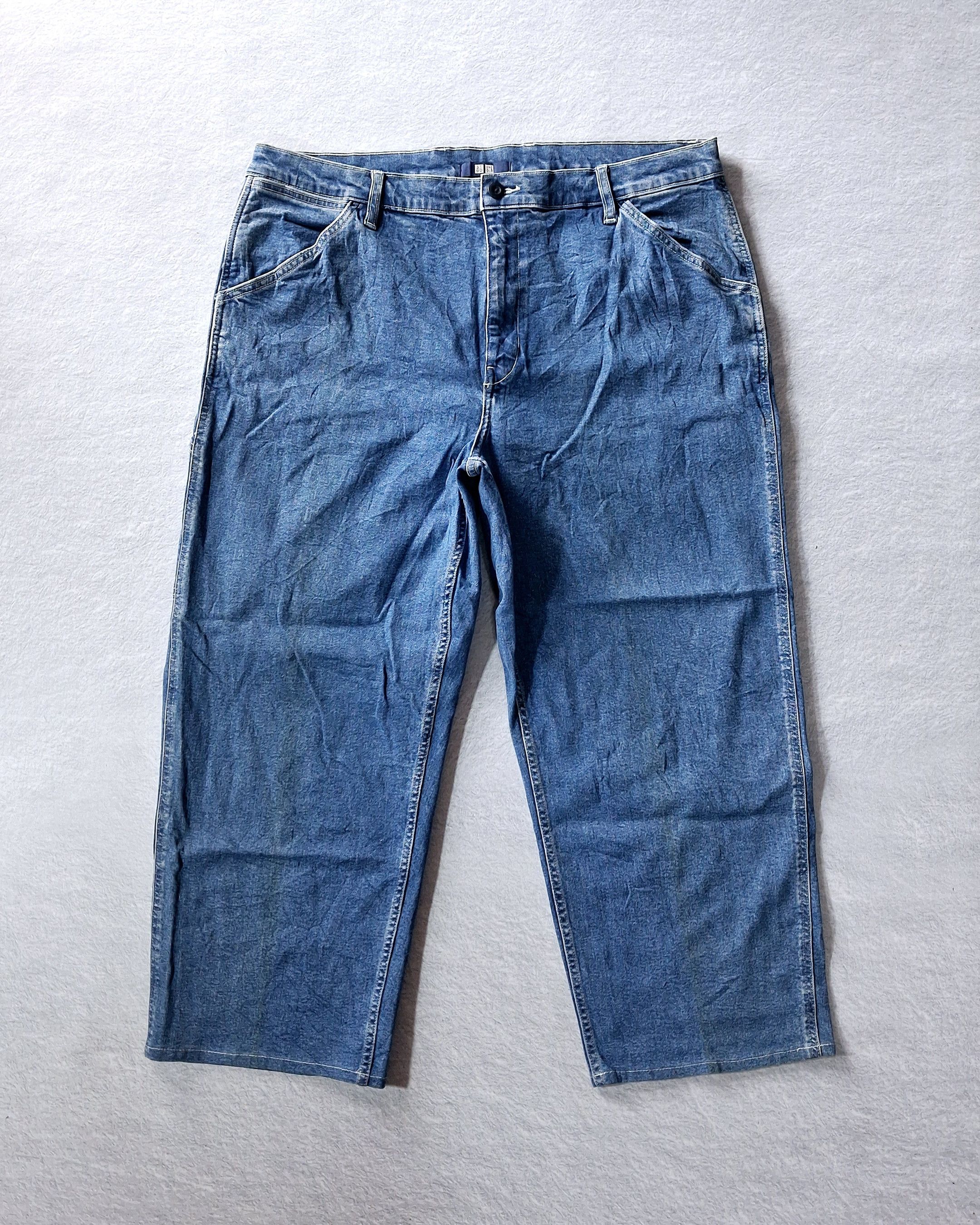 Uniqlo UNIQLO CARPENTER DENIM BLUE JEANS Size US 39 - 1 Thumbnail