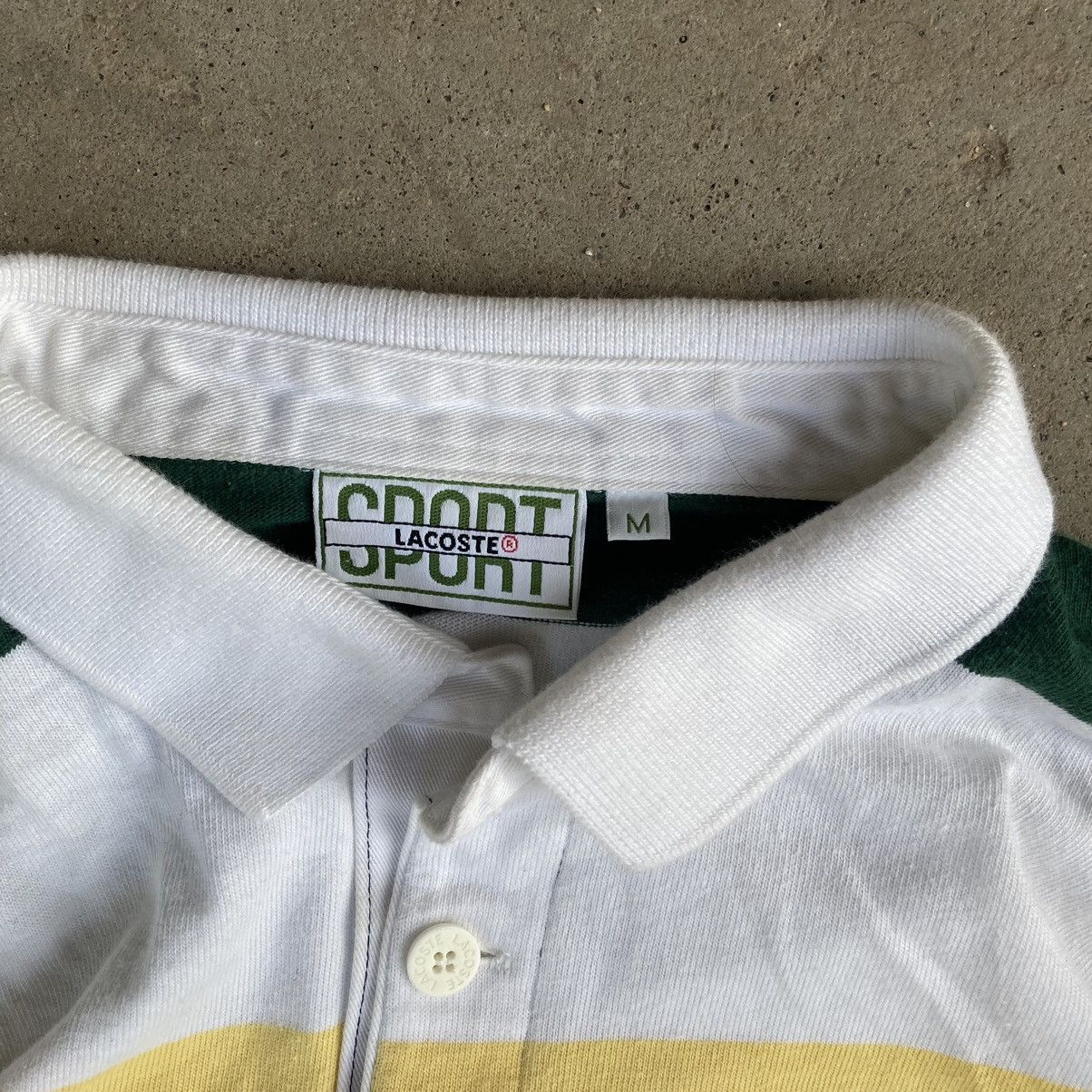 Lacoste × Vintage Rare 90s Vintage LACOSTE SPORT Striped LongSleeve Polo Shirt Size US M / EU 48-50 / 2 - 2 Thumbnail