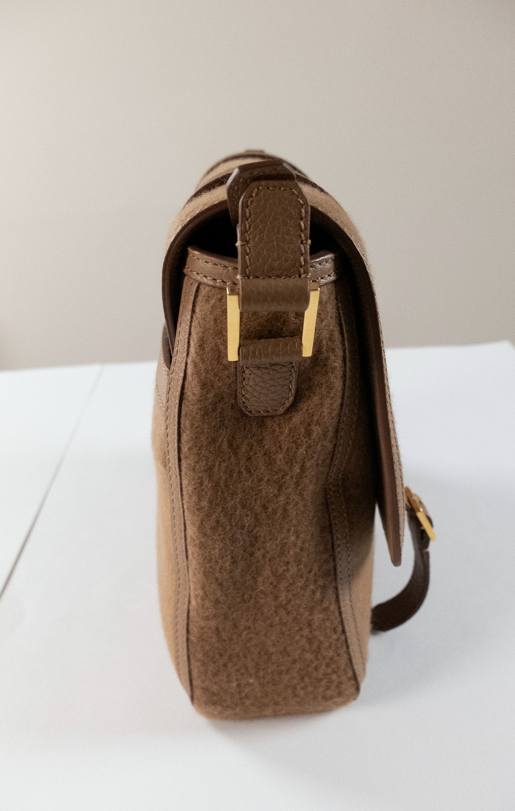 Bally BALLY Switzerland brown wool cashmere leather messenger bag Size ONE SIZE - 6 Thumbnail