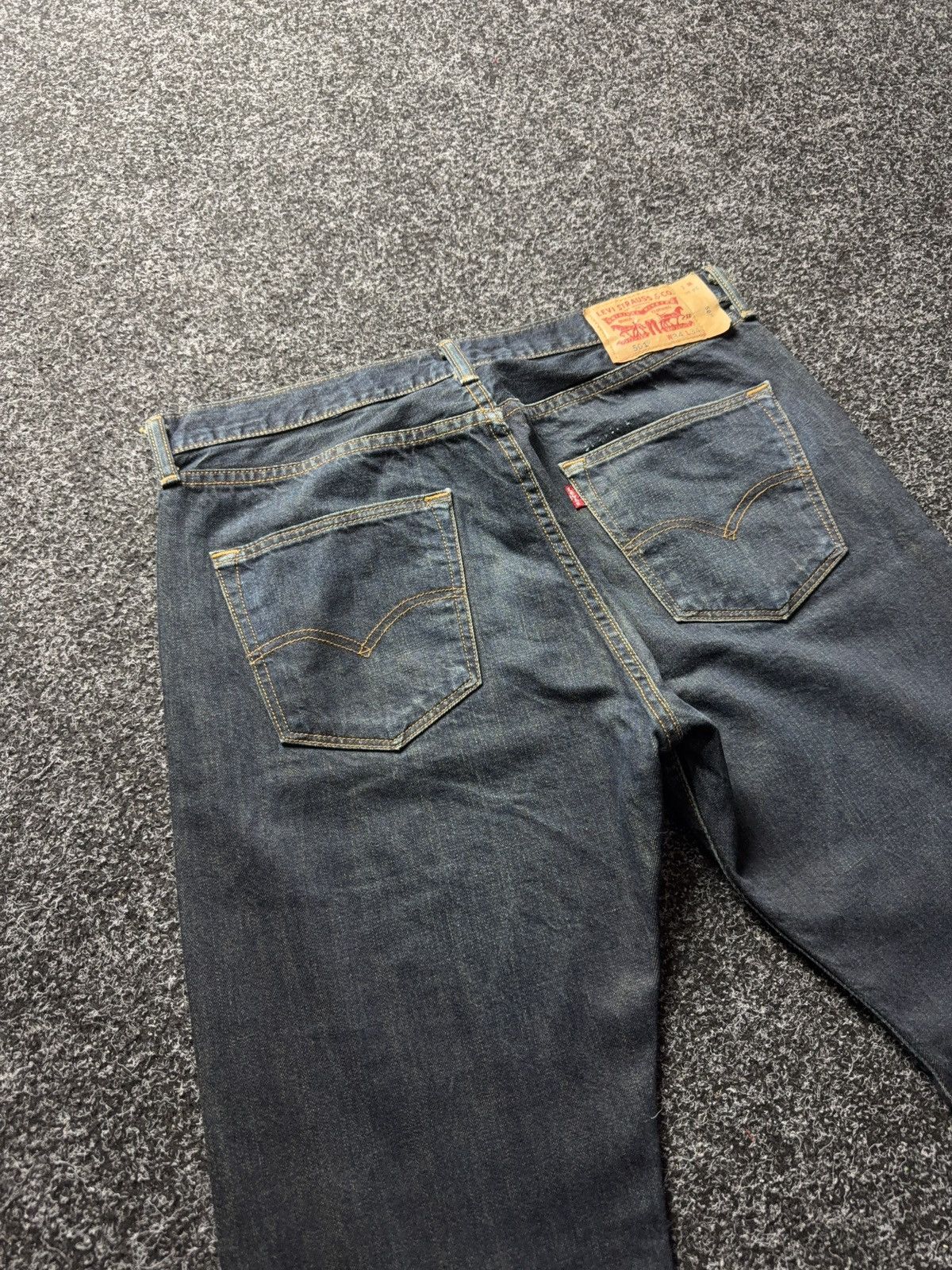 Levi's 00s Y2K USA Levi’s 501 Dark Wash Straight Leg Jeans W34 Size US 34 / EU 50 - 10 Thumbnail