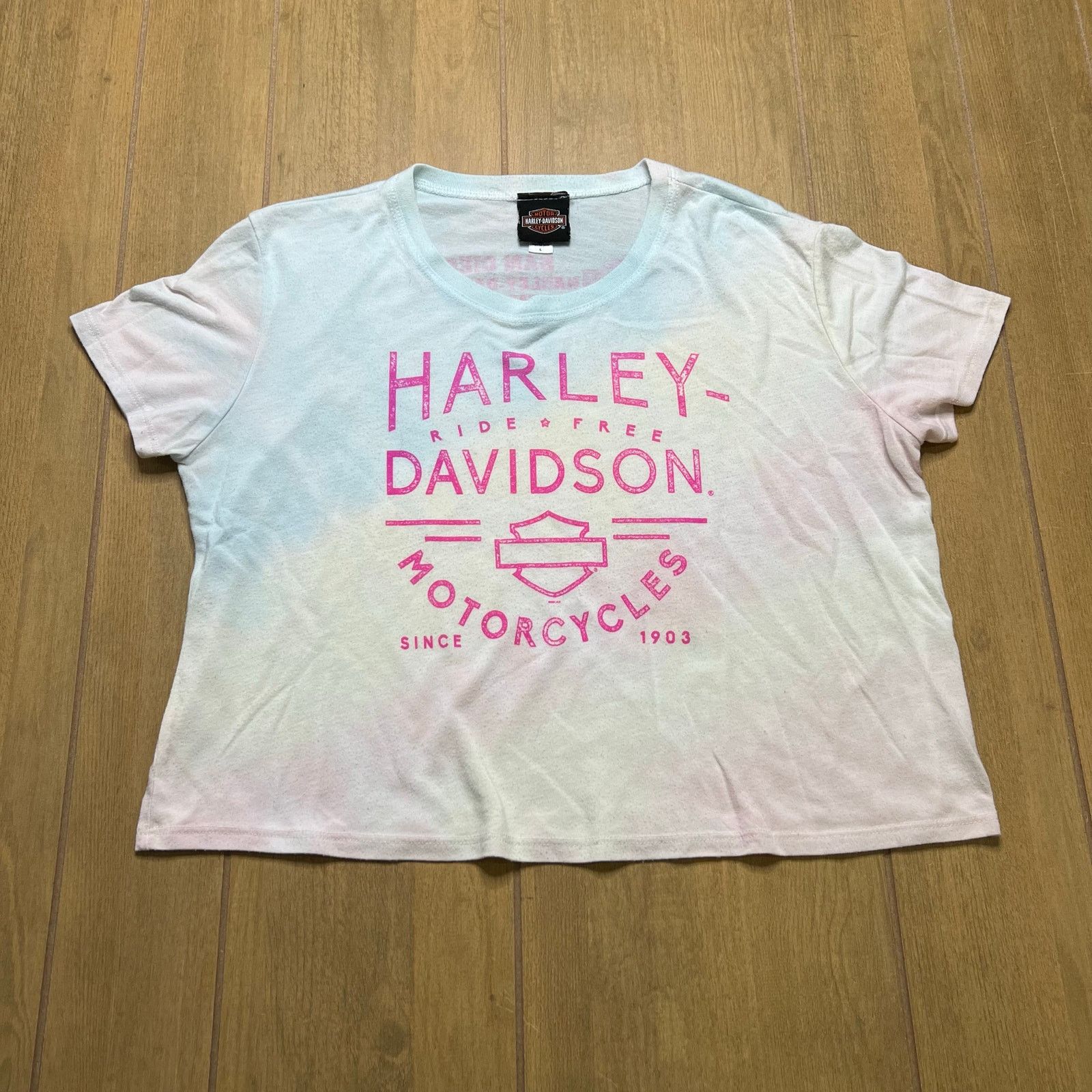 Harley Davidson Vintage White/Pink Harley Davidson San Diego T-Shirt Women L Size US L / EU 52-54 / 3 - 1 Thumbnail