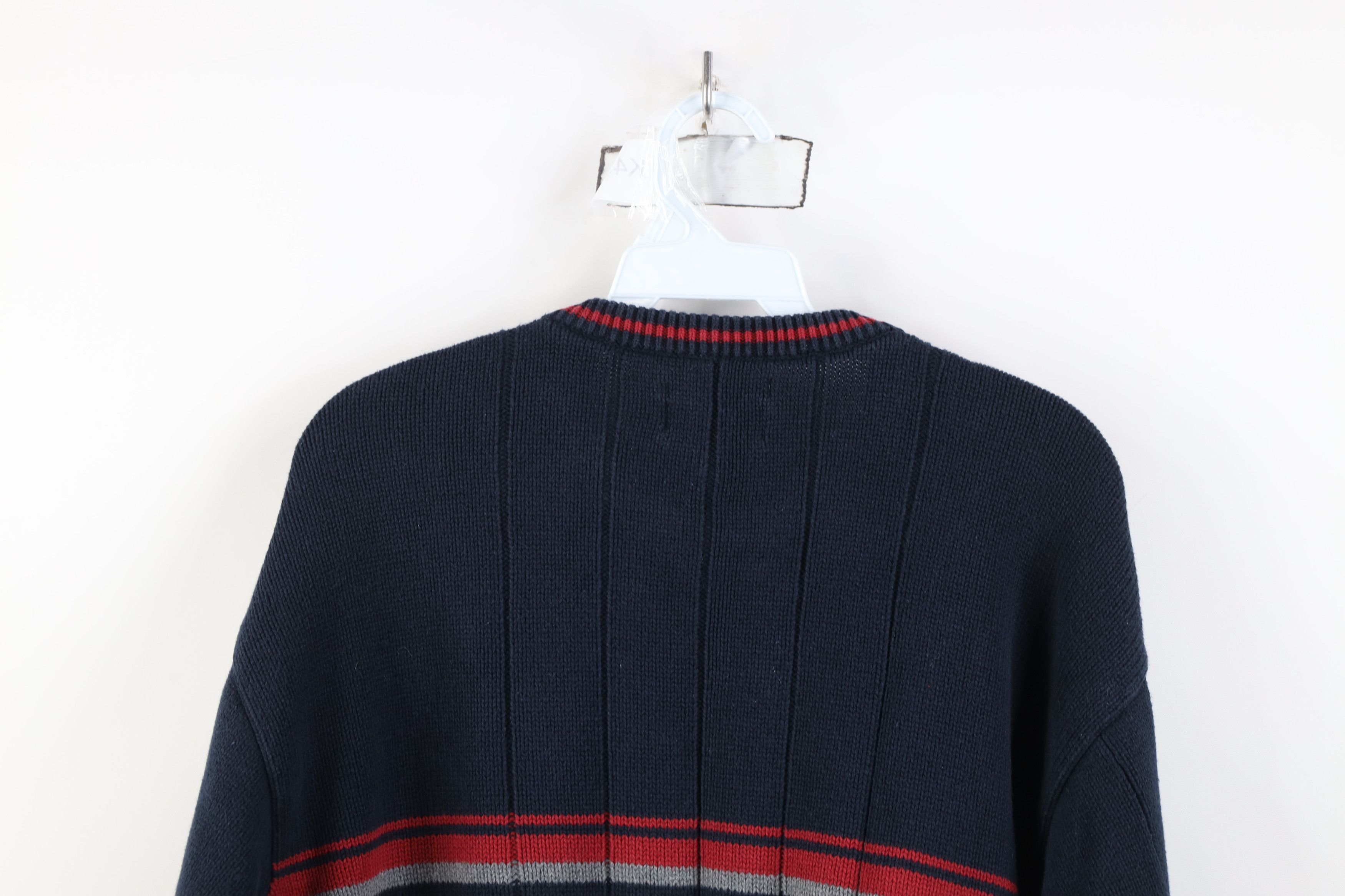 Vintage Vintage 90s Streetwear Cotton Ribbed Knit V-Neck Sweater Size US M / EU 48-50 / 2 - 11 Thumbnail