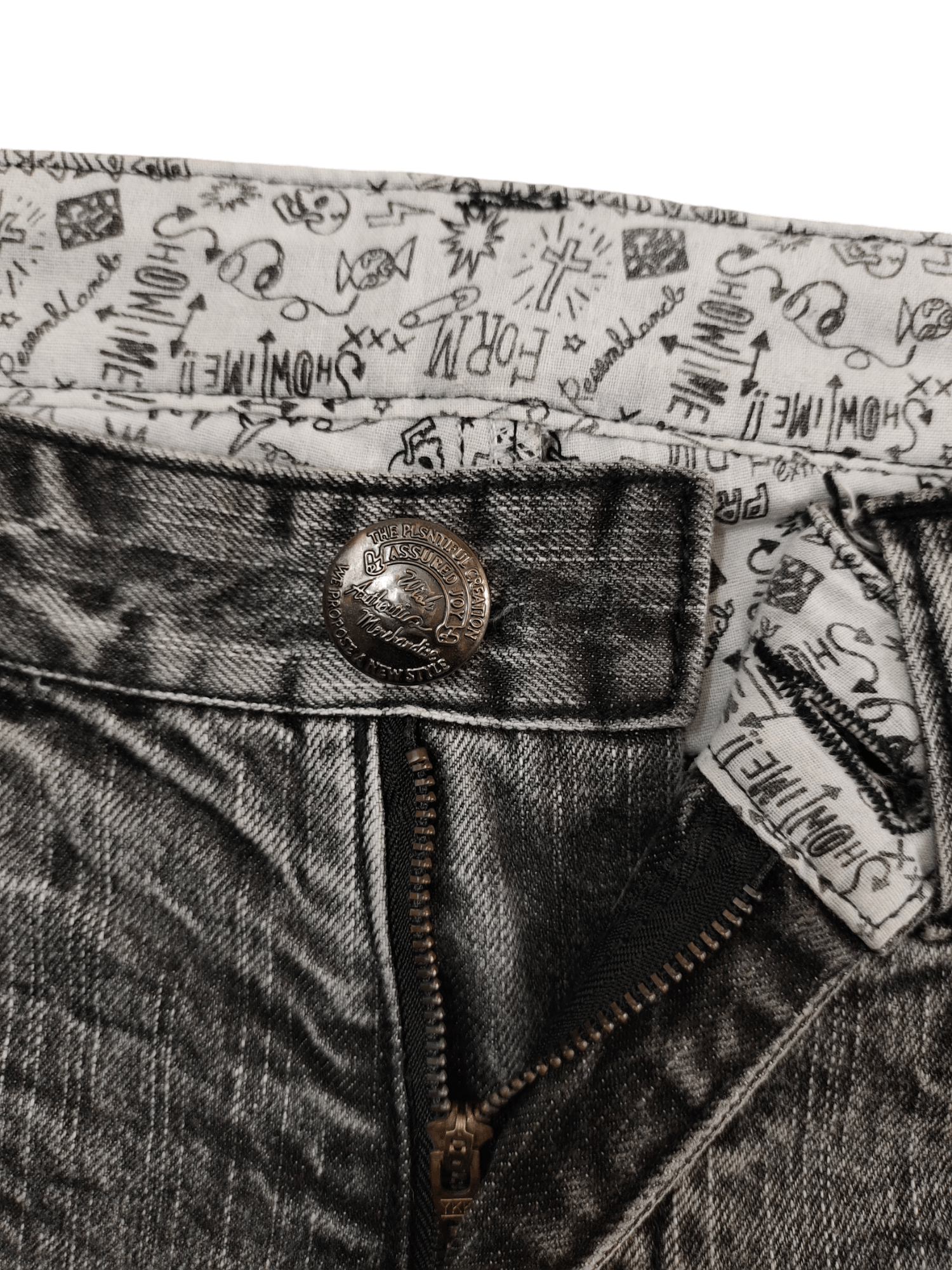 Comme des Garcons × Undercover Vintage Y2k Assured Joy Clawmark Distress Faded Denim Jeans Size US 32 / EU 48 - 20 Thumbnail