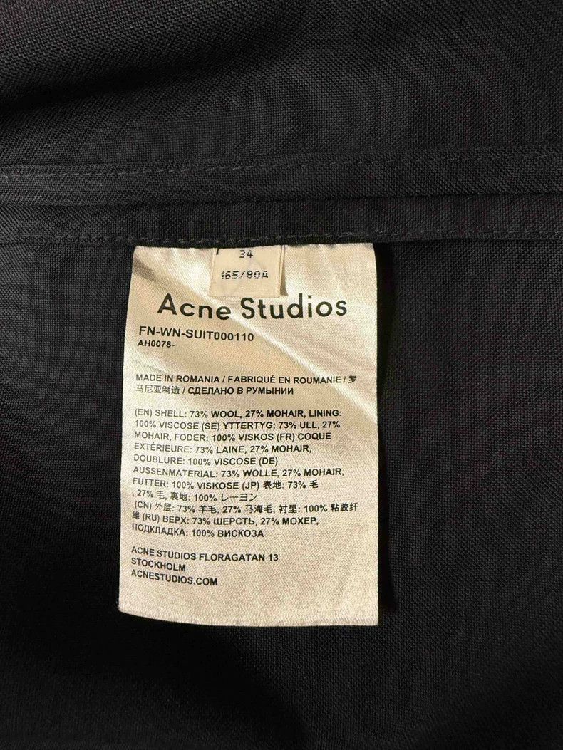 Acne Studios acne studios size:34 Black loose suit jacket Size US XXS / EU 40 - 6 Thumbnail