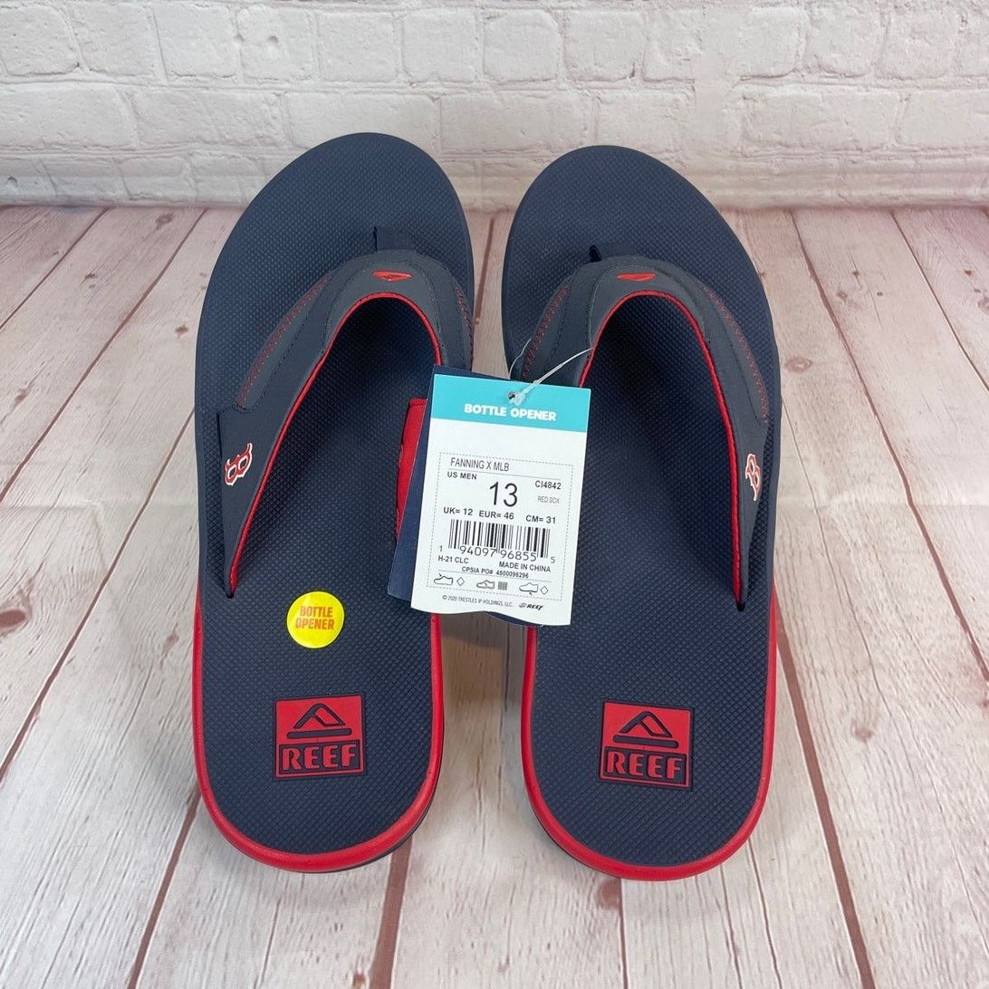 REEF Reef Fanning x MLB Boston Red Sox Sandals Mens Sz 13 Size US 13 / EU 46 - 8 Thumbnail