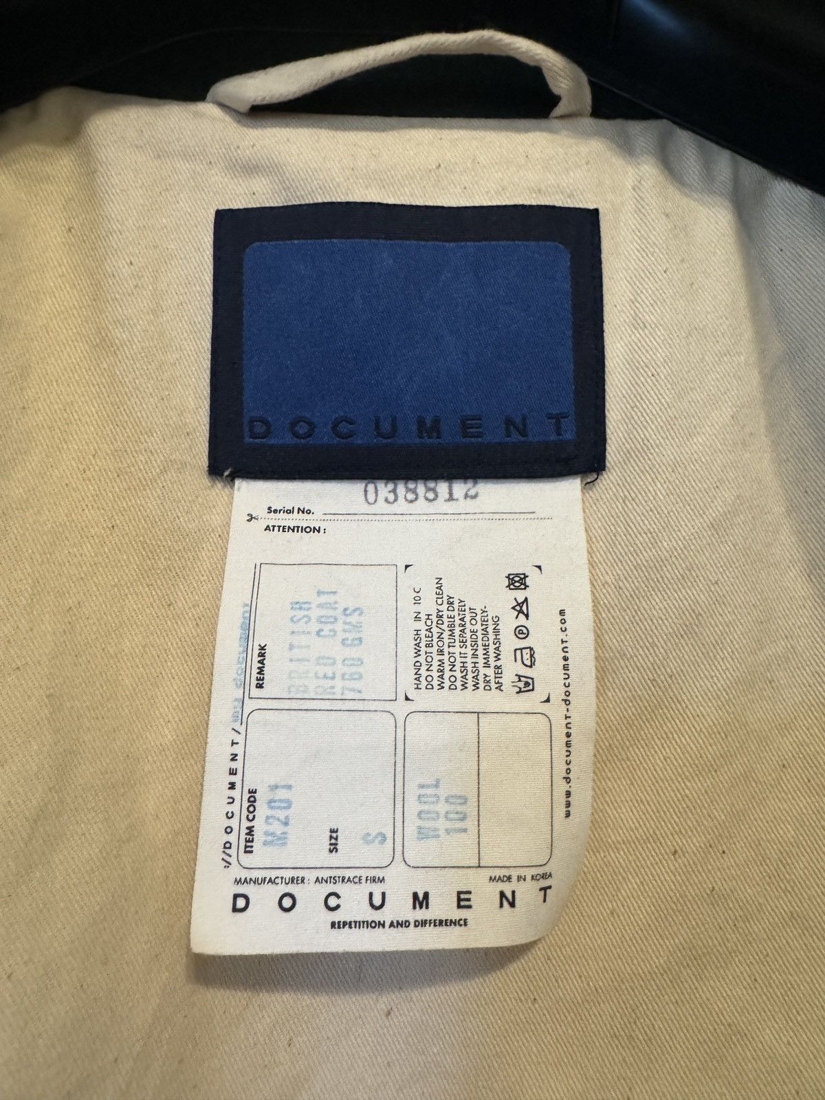 Document Document Coat - Melton Wool, Shawl Collar, Big Pocket Size US S / EU 44-46 / 1 - 4 Thumbnail