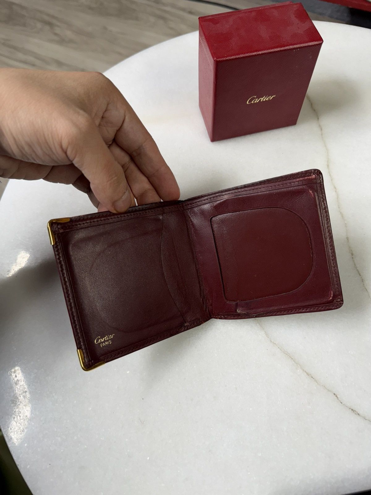 Cartier Cartier Red Wallet Vtg Leather Cartier Bifold Preowned Size ONE SIZE - 4 Thumbnail