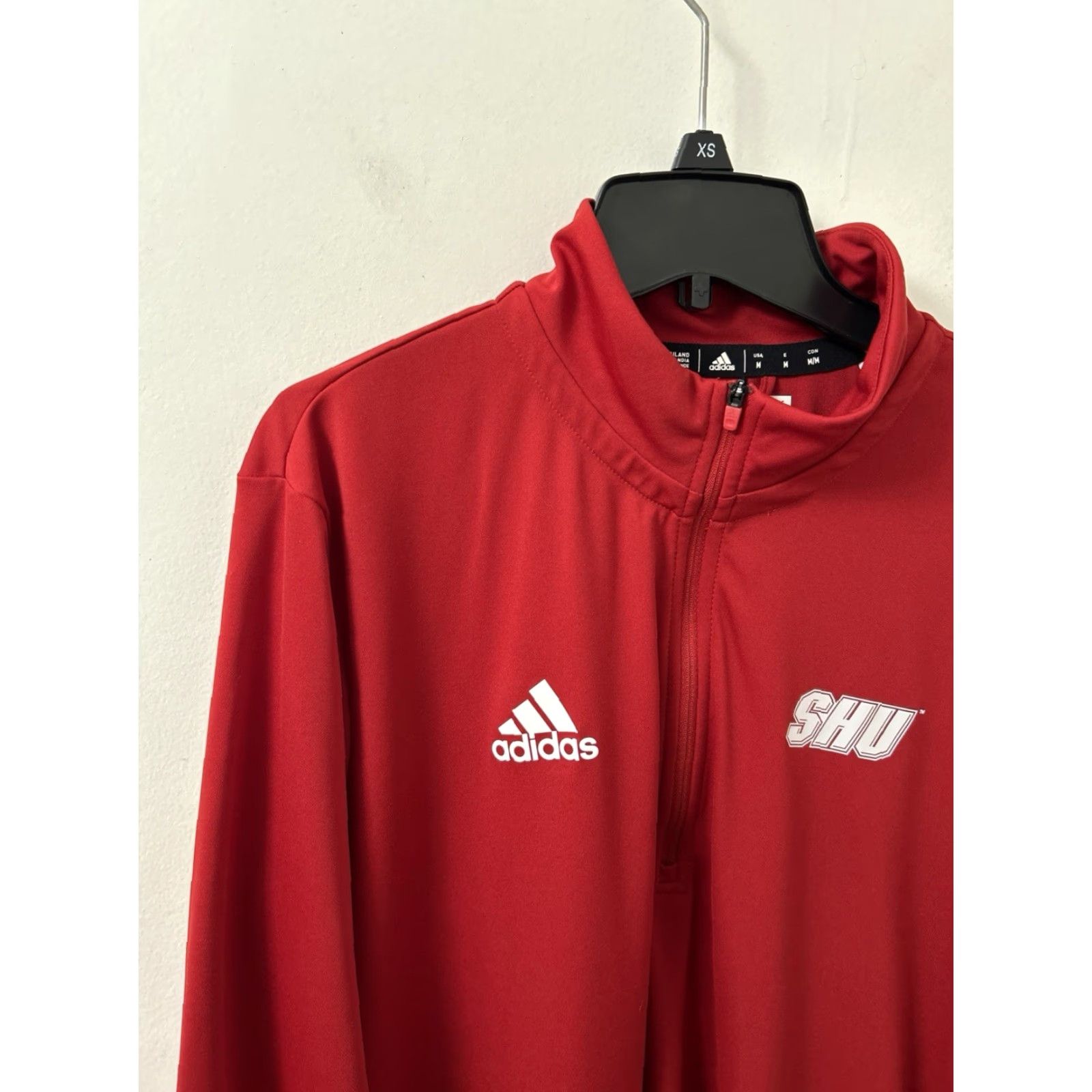 Adidas Adidas 1/4 Zip Mens Sz Medium Red SHU Pioneers Athletic Pullover Sweatshirt L/S Shirt Mens Medium Red Adidas Track Jacket Sports College Size US M / EU 48-50 / 2 - 4 Thumbnail
