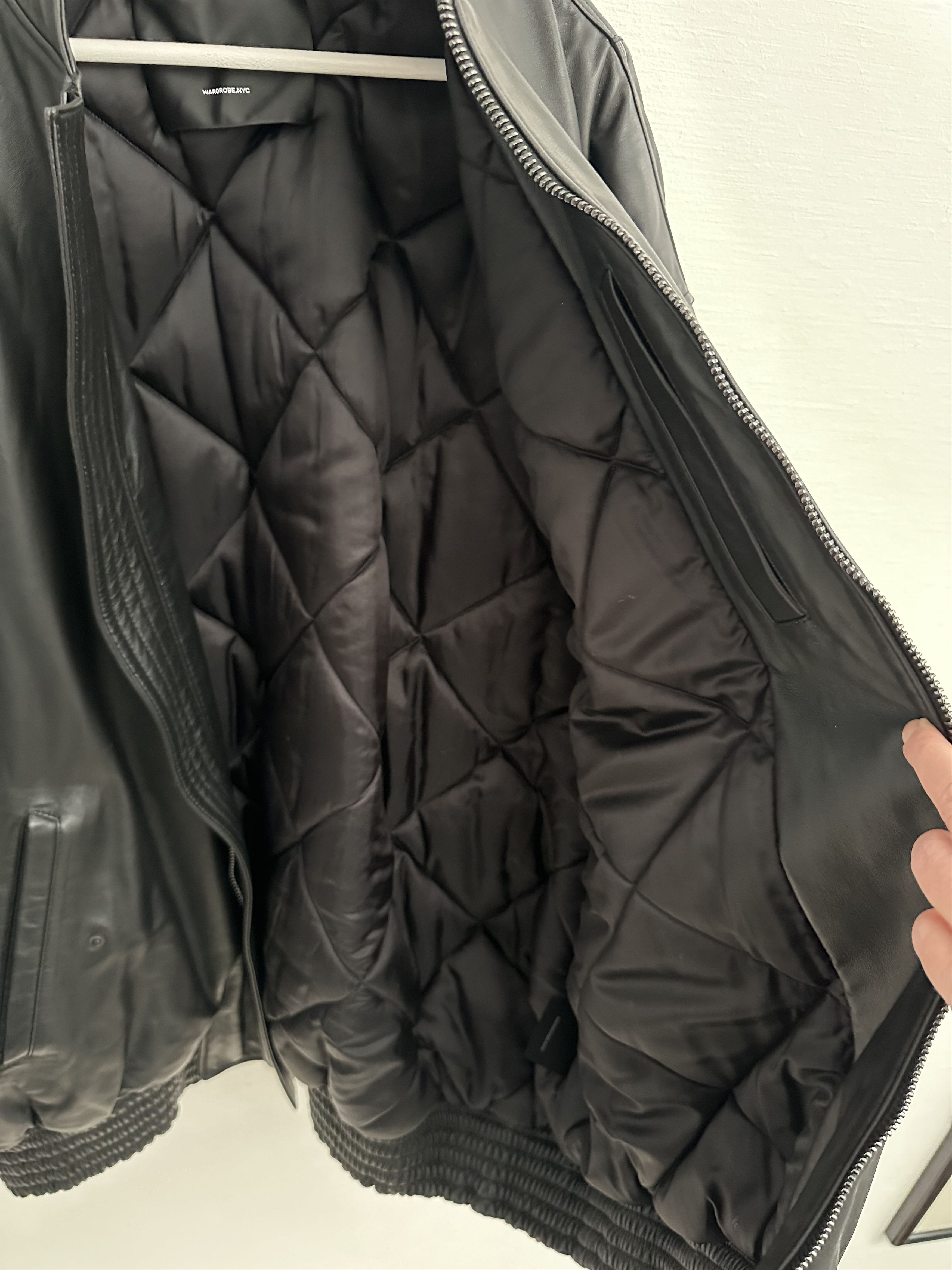 WARDROBE.NYC Leather Bomber Jacket Size XL / US 12-14 / IT 48-50 - 6 Thumbnail