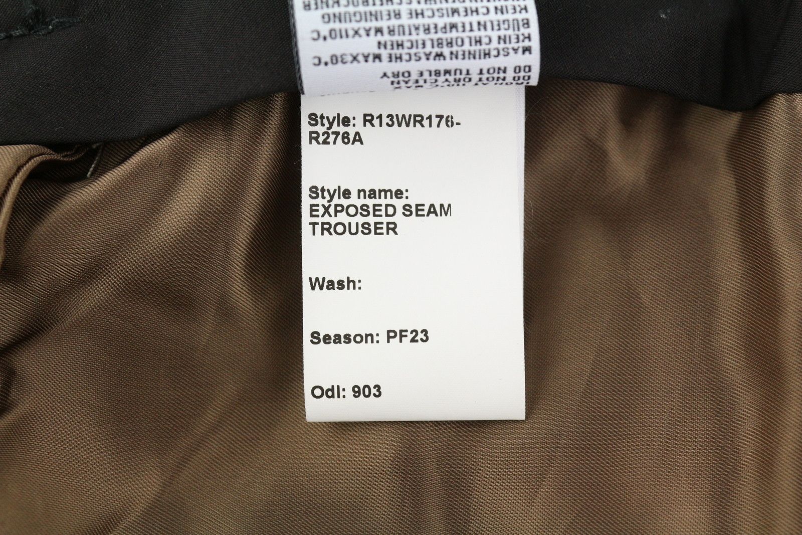 R13 EXPORED SEAM 27 Melange Beige Wool Flared Leg RRP799 86549 Size 27" / US 4 / IT 40 - 7 Thumbnail