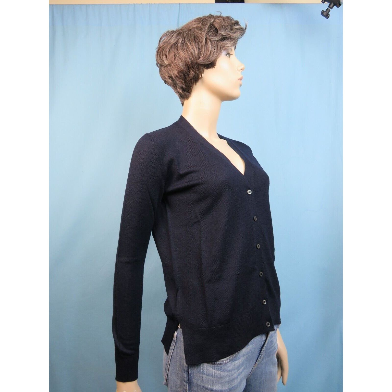 Prada PRADA DNA860 BLUE WOOL BUTTONS LONG SLEEVE CARDIGAN 36 4 $1K Size XS / US 0-2 / IT 36-38 - 3 Thumbnail