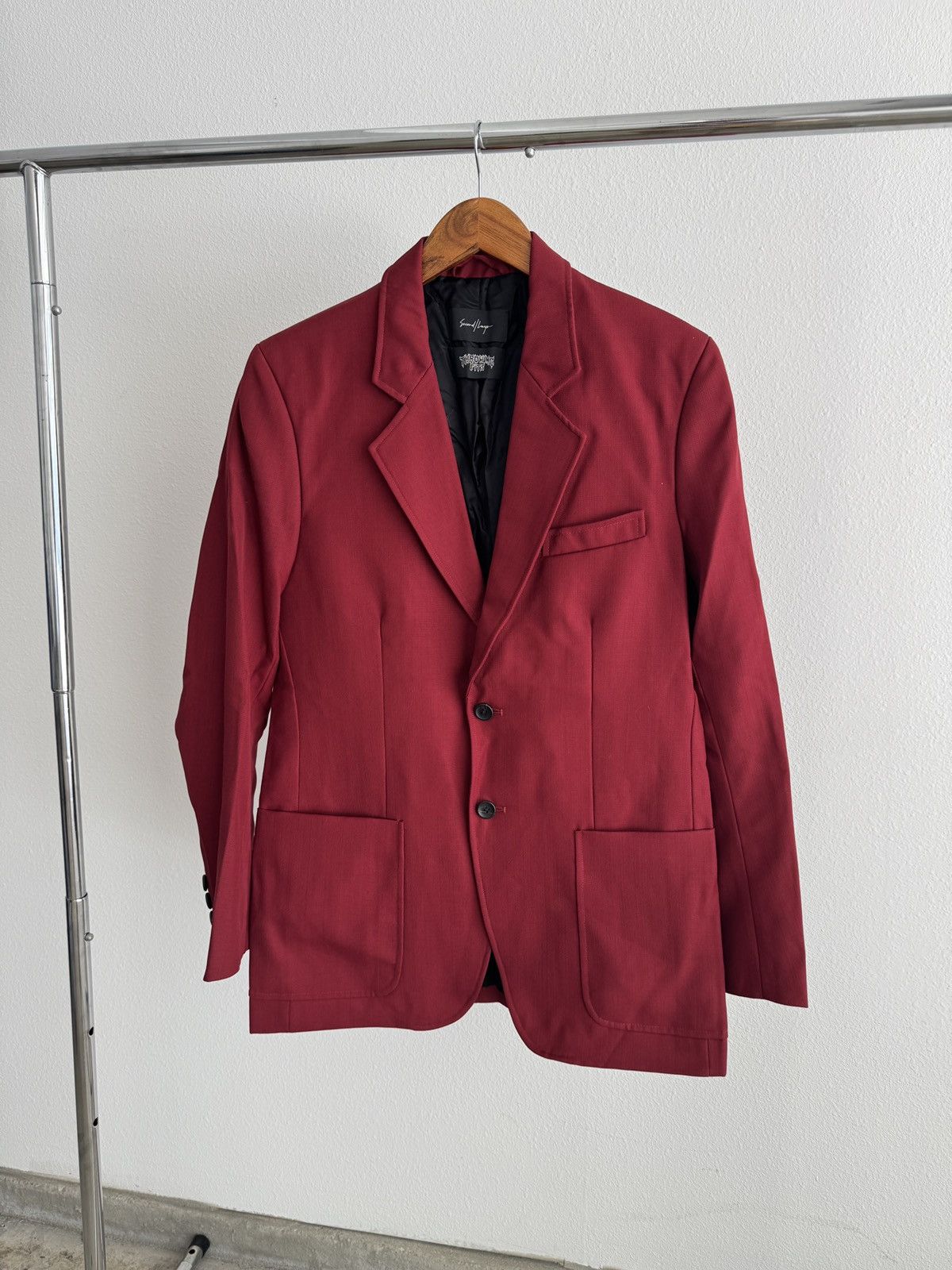 Second/Layer Throwing Fits Collab Wine Red Blazer Size 48R - 1 Thumbnail