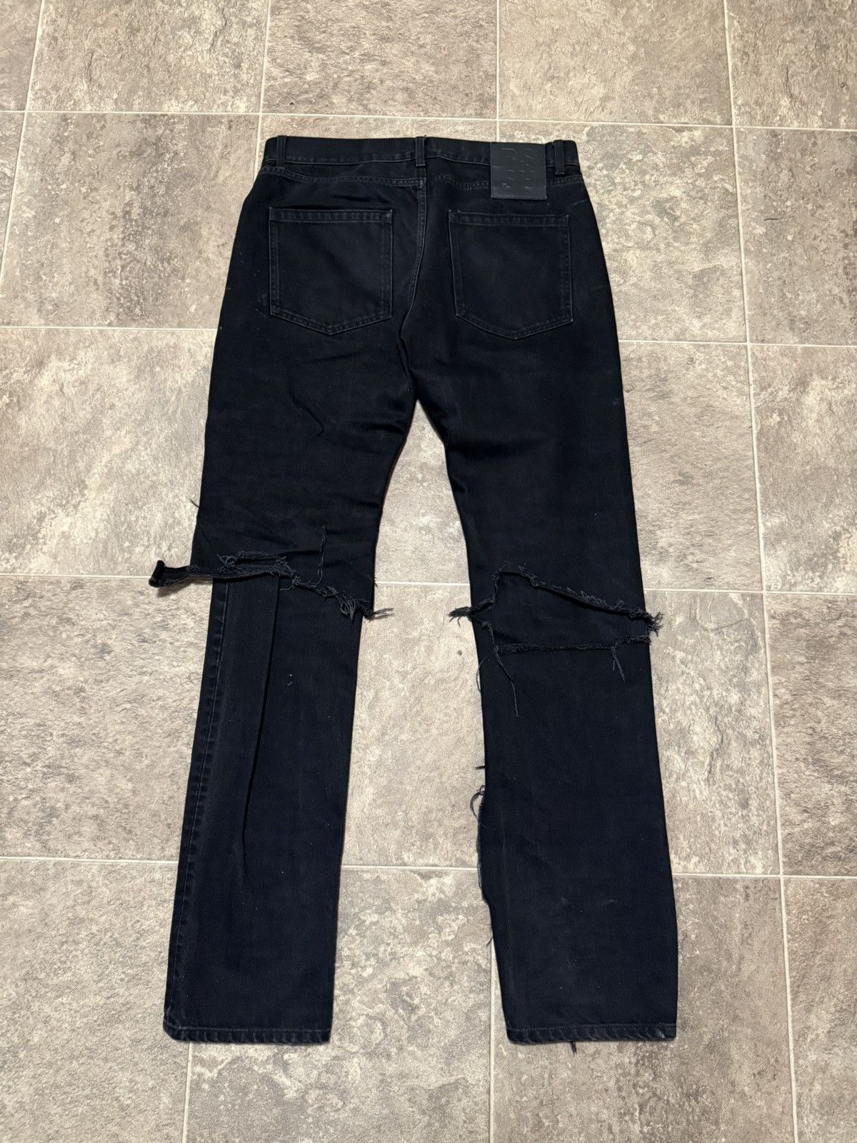 Raf Simons Raf Simon’s Destroyed Double Denim in Black Size US 32 / EU 48 - 5 Thumbnail