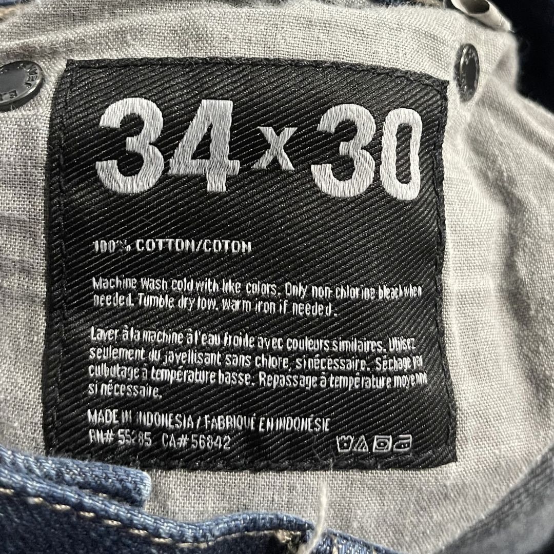 Express Blake Loose Fit Straight Leg Dark Wash Denim Jeans SZ 34X30 Size US 34 / EU 50 - 5 Thumbnail