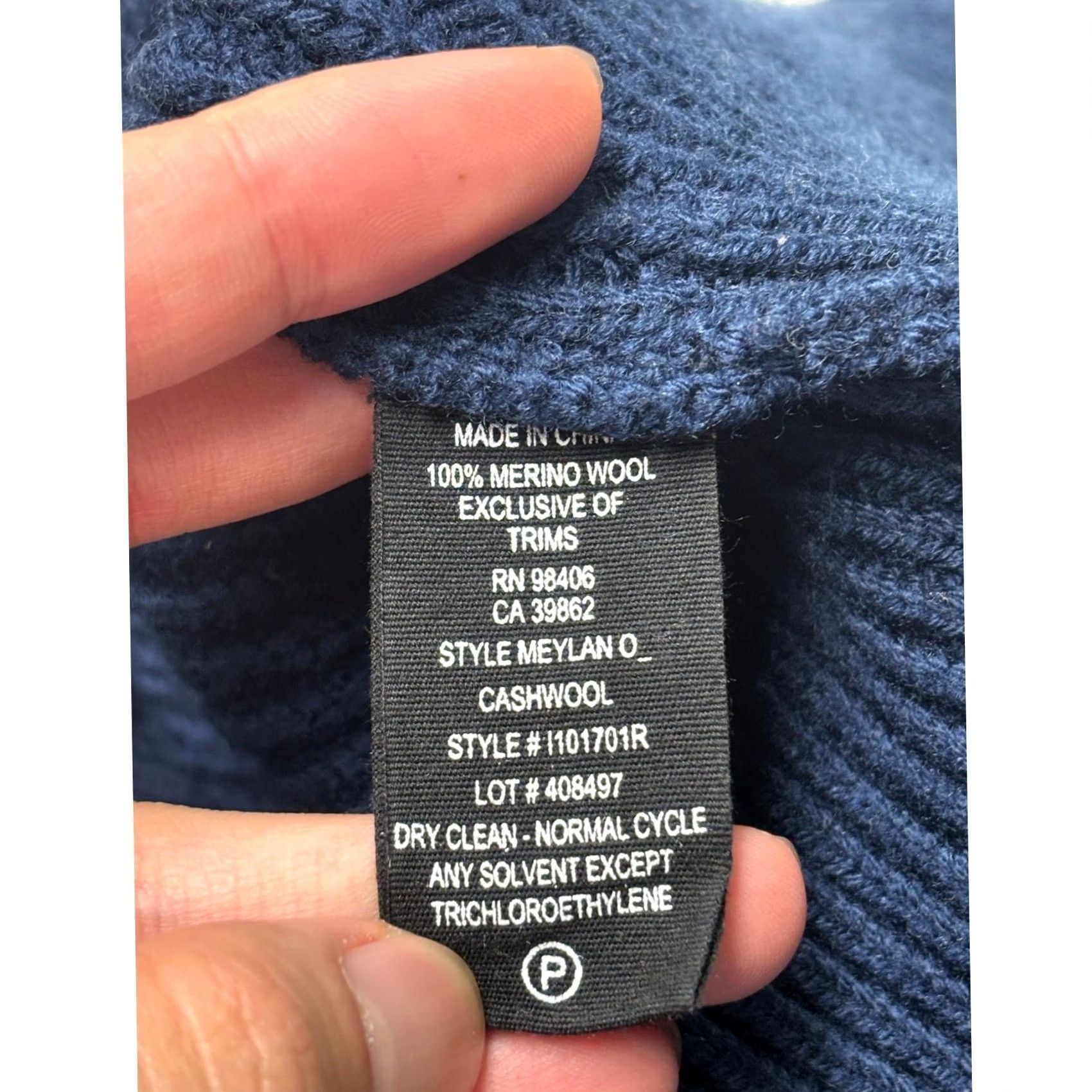 Theory Theory Meylan O Cashwool Navy Blue 100% Merino Wool Crewneck Raglan Sweater XL Women Pullover Knit Heavyweight Ribbed Vintage? No Size XL / US 12-14 / IT 48-50 - 3 Thumbnail