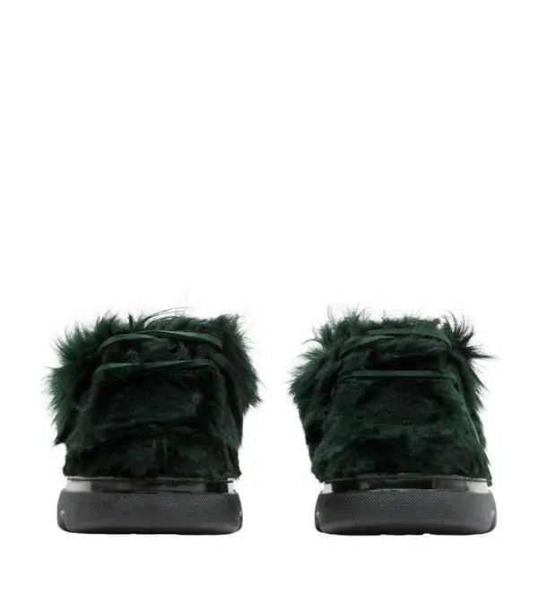 Burberry o1w1db10125 Shearling Creeper Shoes in Green Size US 8.5 / EU 41-42 - 5 Thumbnail