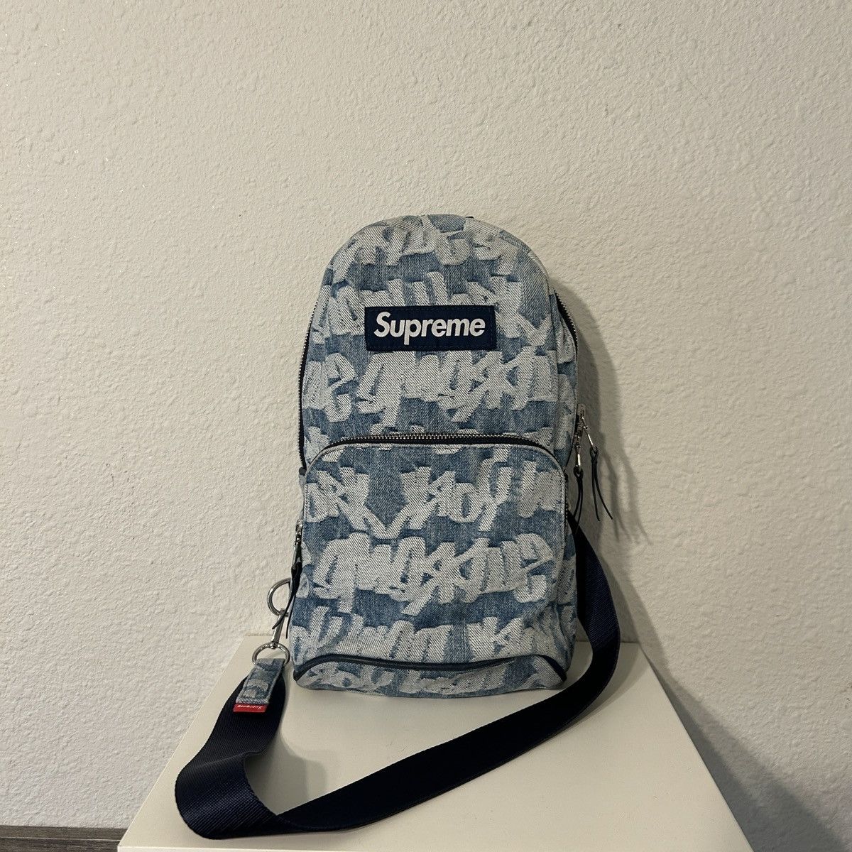 Supreme 14ss ネイビー ボックスロゴ リュック バックパック Supreme 14ss ネイビー ボックスロゴ リュック バックパック supreme