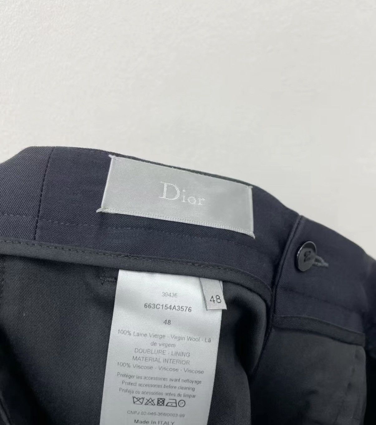 Dior Dior 100% Wool Casual Pants (waist adjustable) J30 Size US 32 / EU 48 - 7 Thumbnail